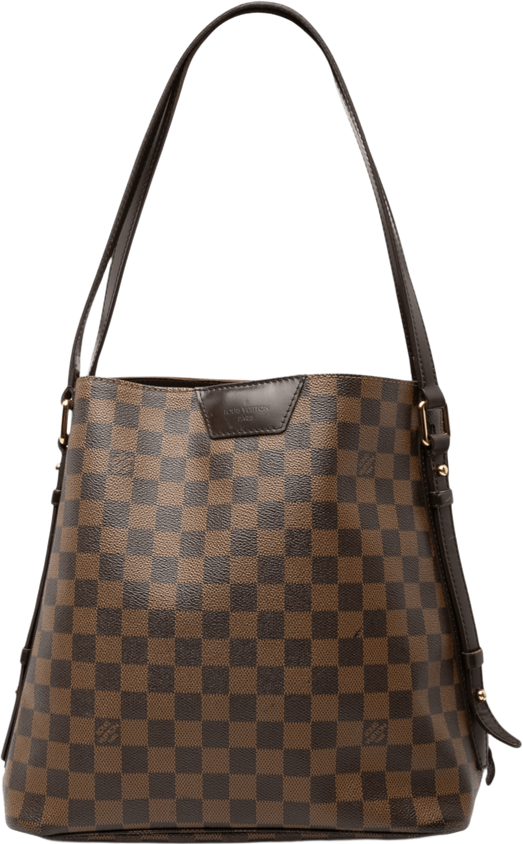 Louis Vuitton Damier Ebene Cabas Rivington, från Luxclusif, i färgen brown.