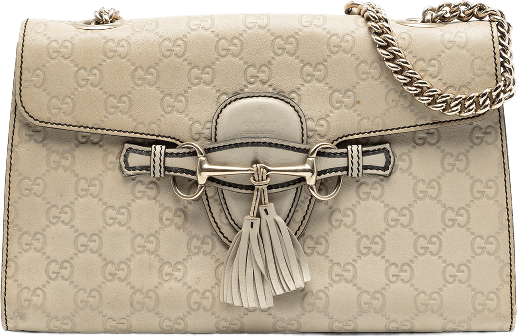 Gucci Medium Guccissima Emily Shoulder Bag, från Luxclusif, i färgen off white.