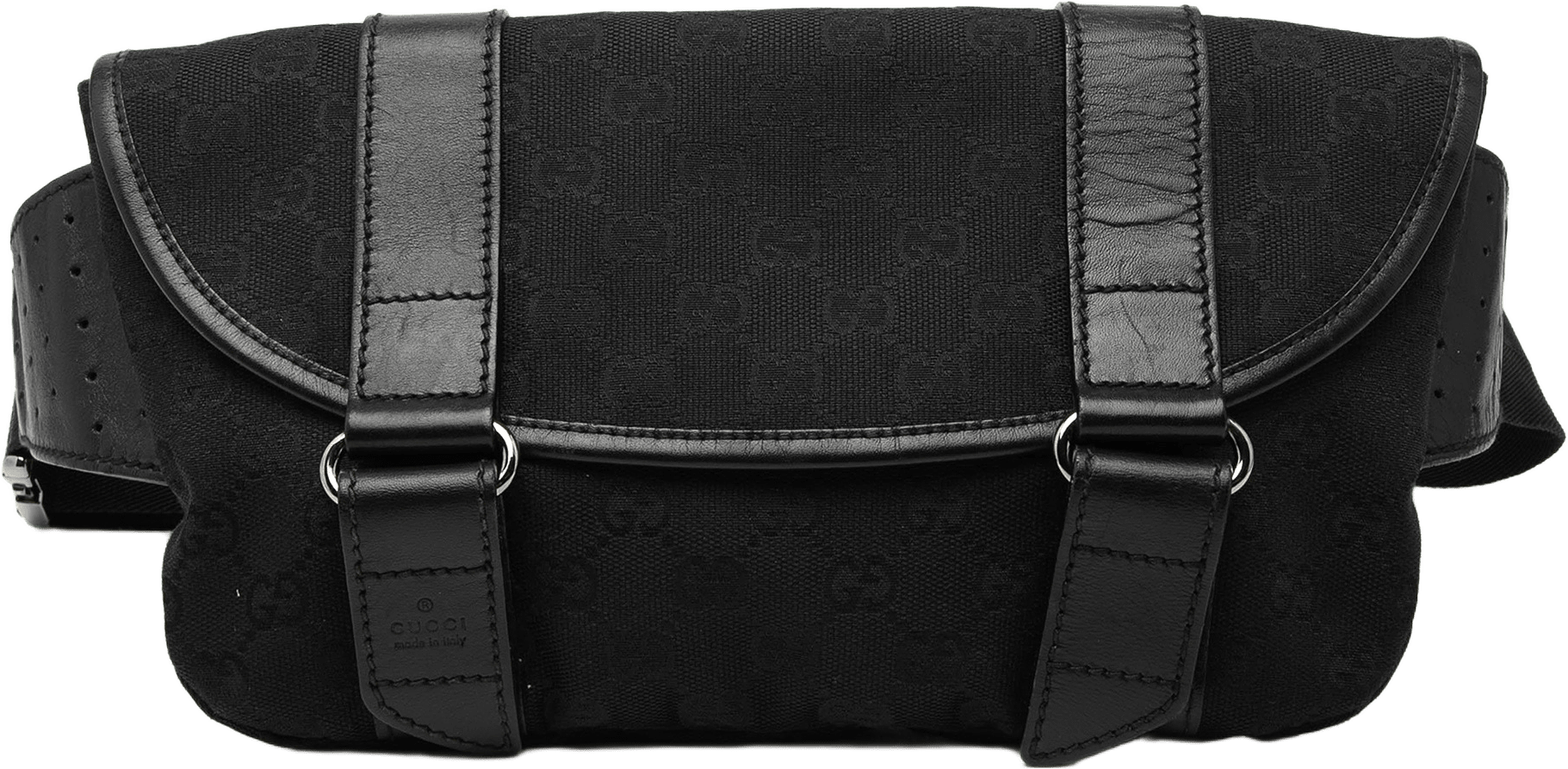 Gucci Gg Canvas Belt Bag, från Luxclusif, i färgen black.