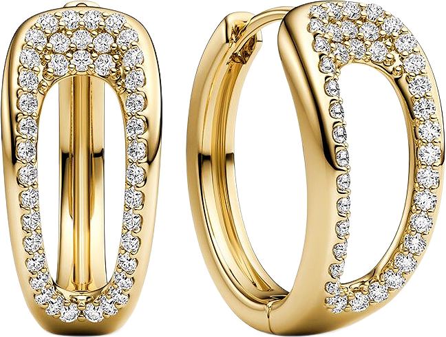 Borsa Creolo Earrings, från Sif Jakobs Jewellery, i färgen gold.