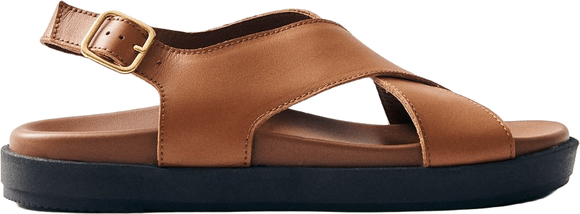 Nico Tan Leather Sandals, från Alohas, i färgen tan.