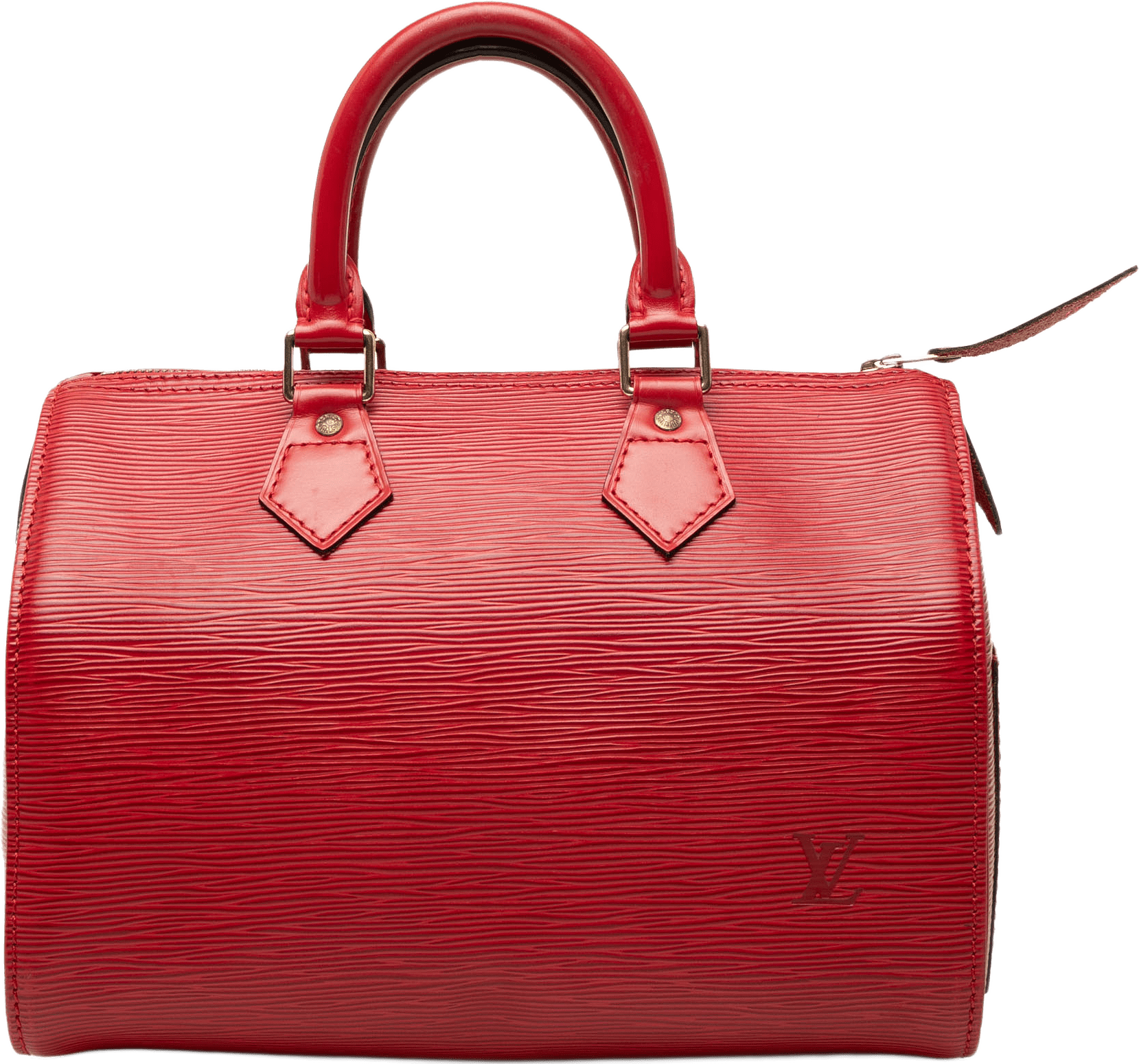 Louis Vuitton Epi Speedy 25, från Luxclusif, i färgen red.