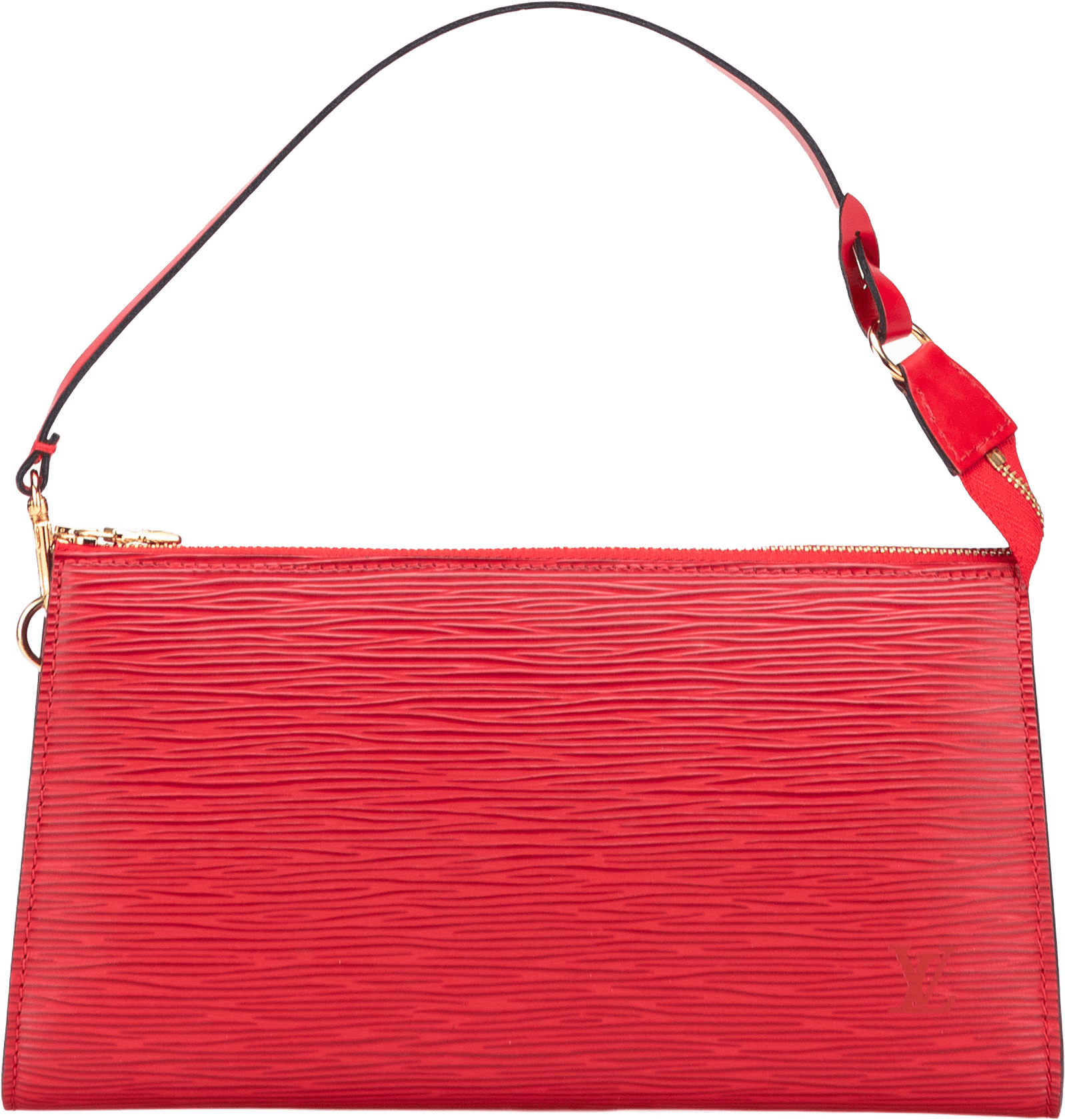 Louis Vuitton Epi Pochette Accessoires, från Luxclusif, i färgen red.