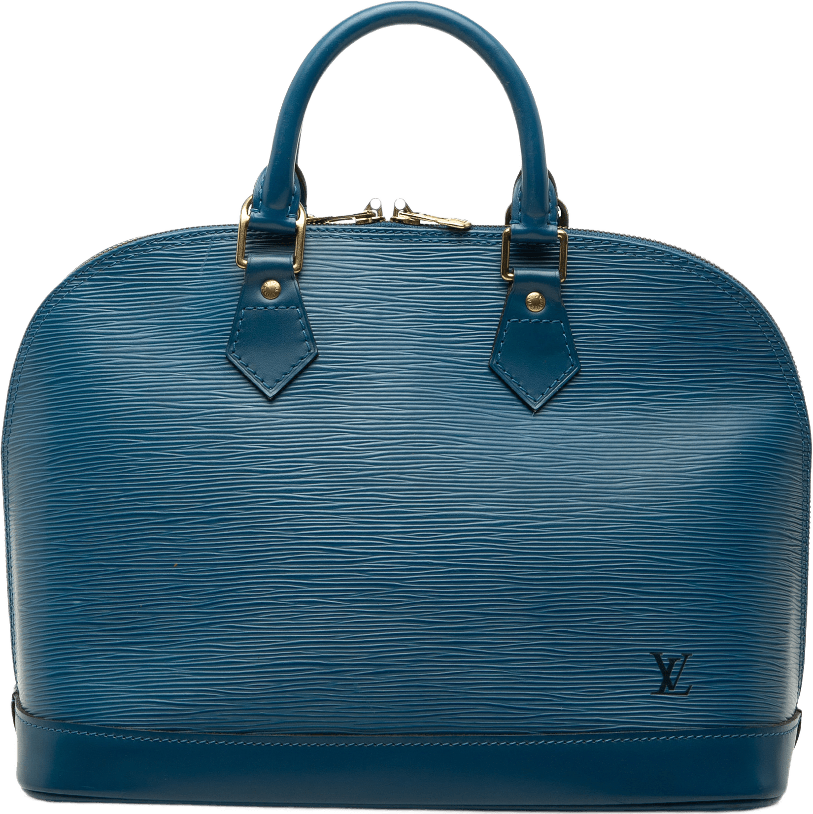 Louis Vuitton Epi Alma Pm, från Luxclusif, i färgen blå.