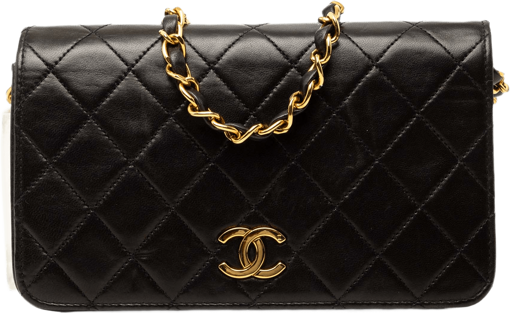 Chanel Mini Cc Quilted Lambskin Full Flap, från Luxclusif, i färgen svart.