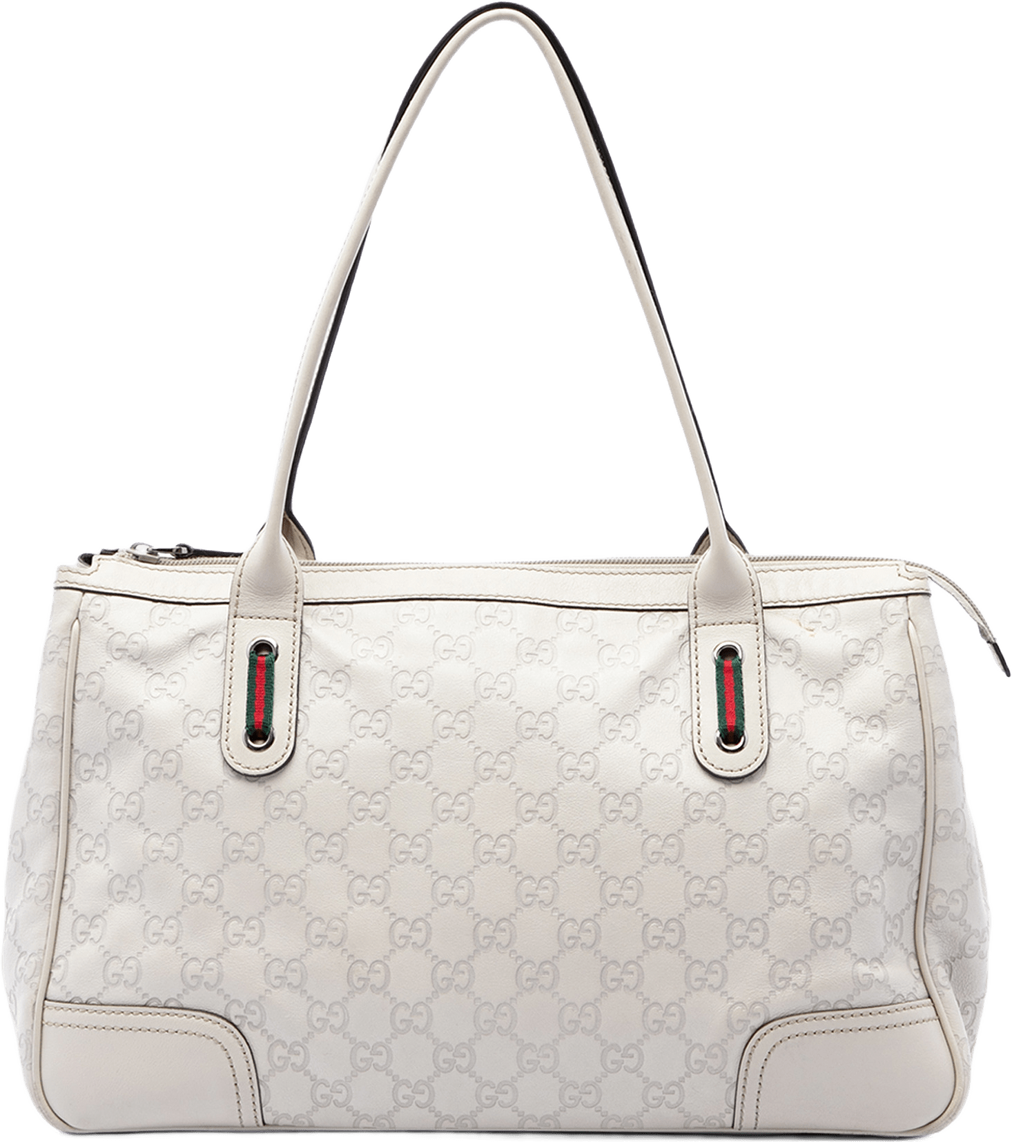 Gucci Guccissima Princy Tote, från Luxclusif, i färgen vit.