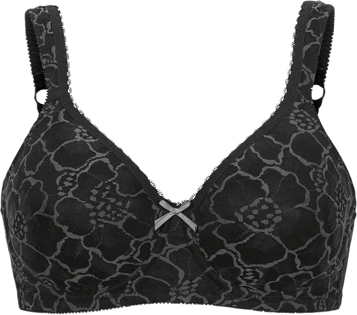 Lace Shape Vadderad Bygel-bh, från Swegmark, i färgen svart.