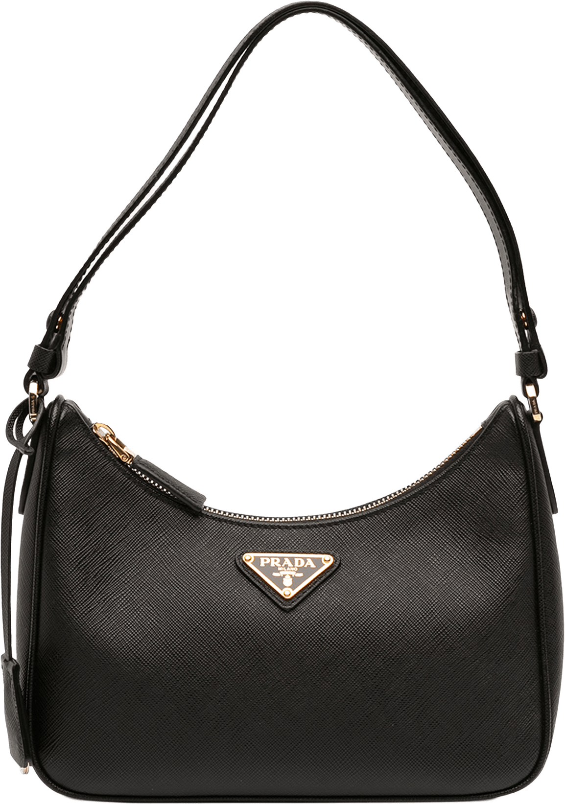 Prada Mini Saffiano Re Edition Shoulder Bag, från Luxclusif, i färgen black.