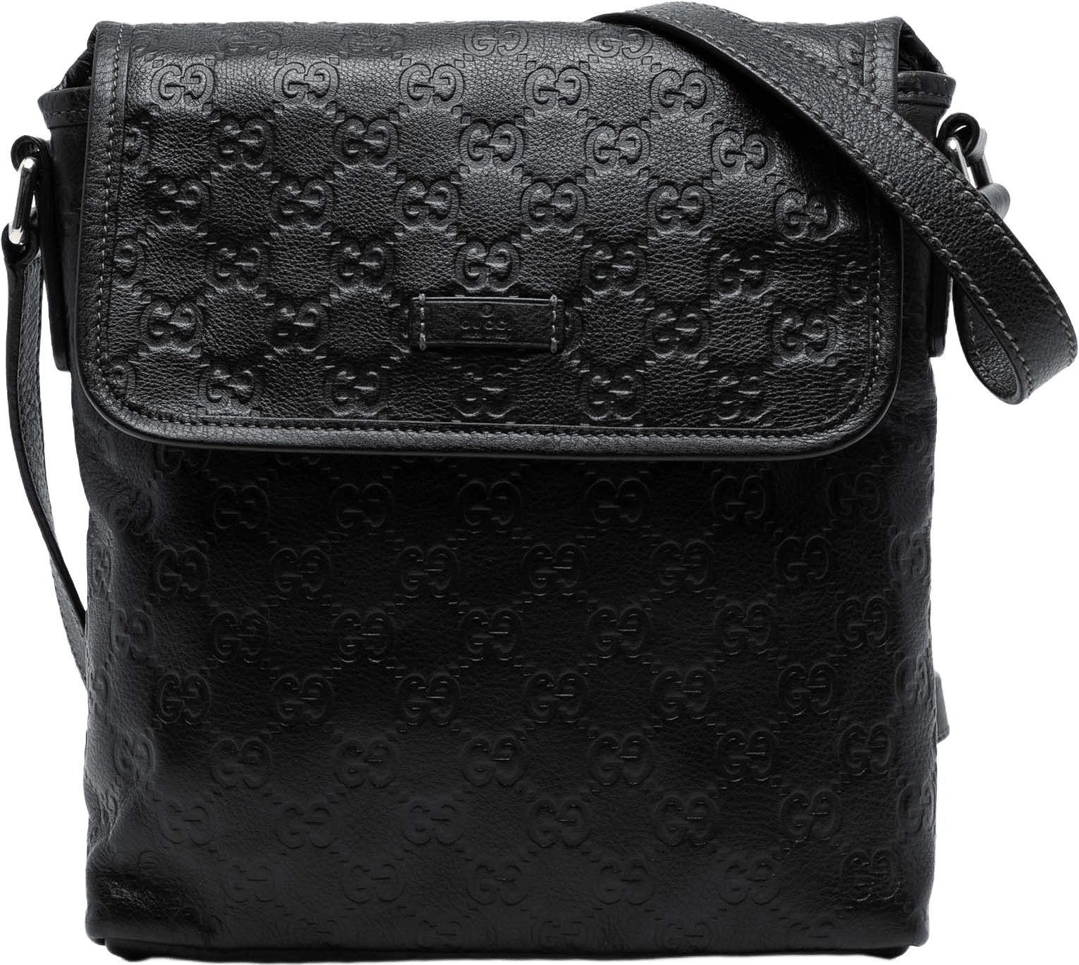 Gucci Guccissima Crossbody, från Luxclusif, i färgen black.