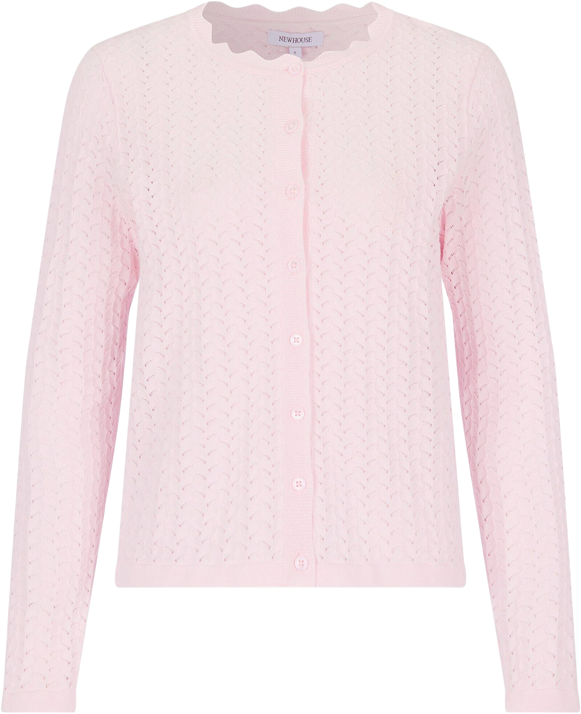 Livia Knitted Cardigan, från Newhouse, i färgen ljusrosa.