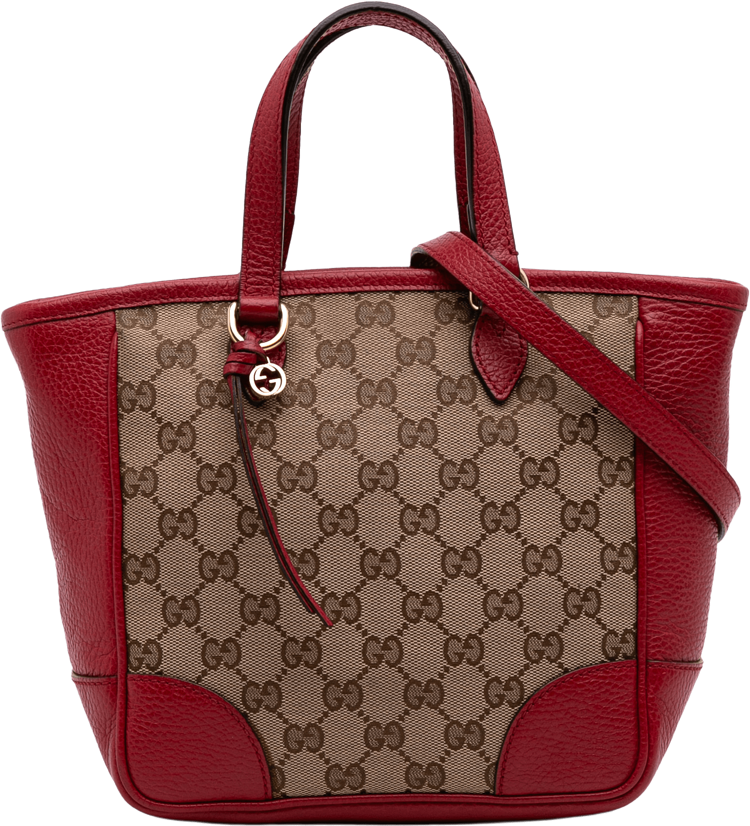 Gucci Small Gg Canvas Bree Satchel, från Luxclusif, i färgen beige.