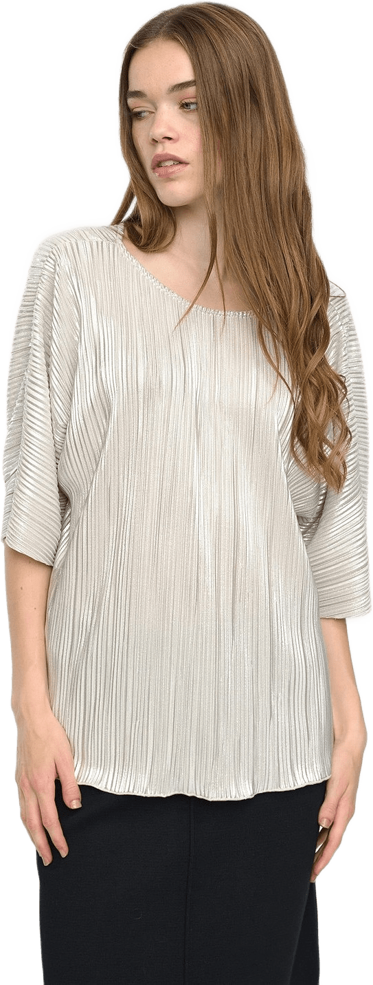 Srnevaeh Blouse - Silver Plissé