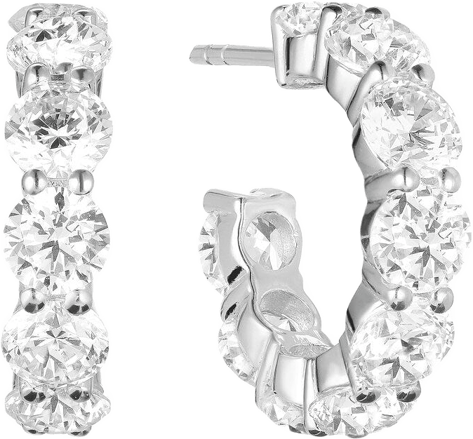 Örhänge Belluno Creolo, från Sif Jakobs Jewellery, i färgen white.