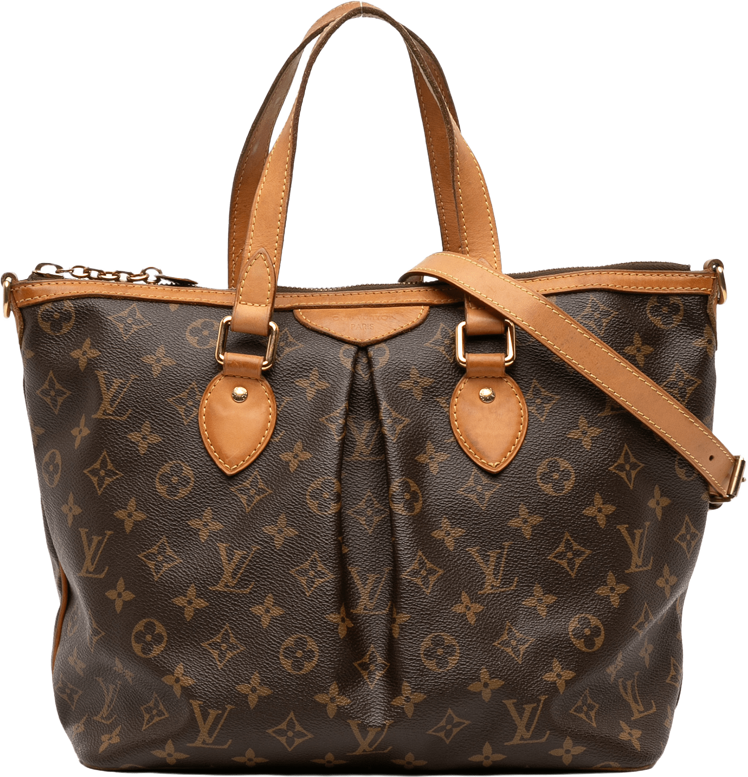Louis Vuitton Monogram Palermo Pm, från Luxclusif, i färgen brown.