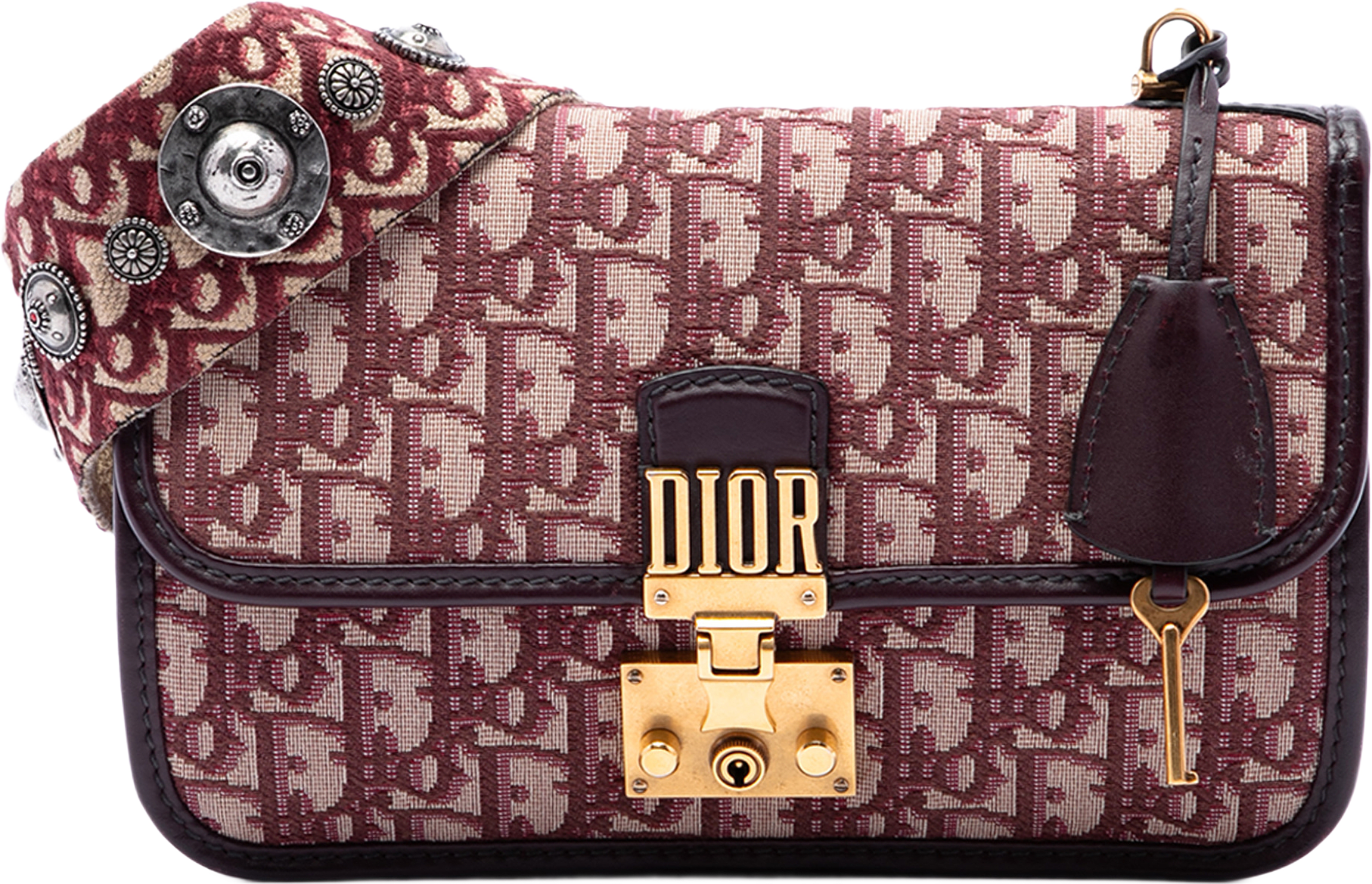 Dior Oblique Canvas Dioraddict Flap, från Luxclusif, i färgen röd.