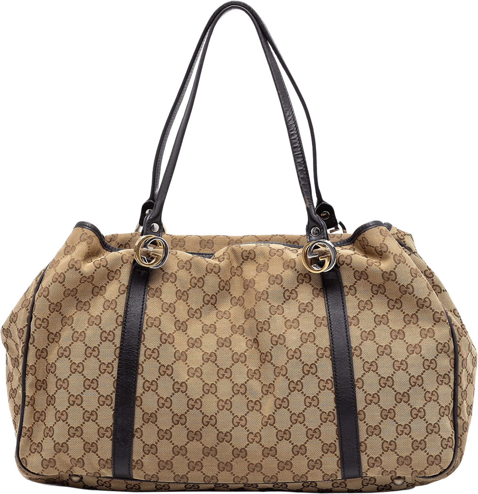 Gucci Large Gg Canvas Twins Tote, från Luxclusif, i färgen beige.