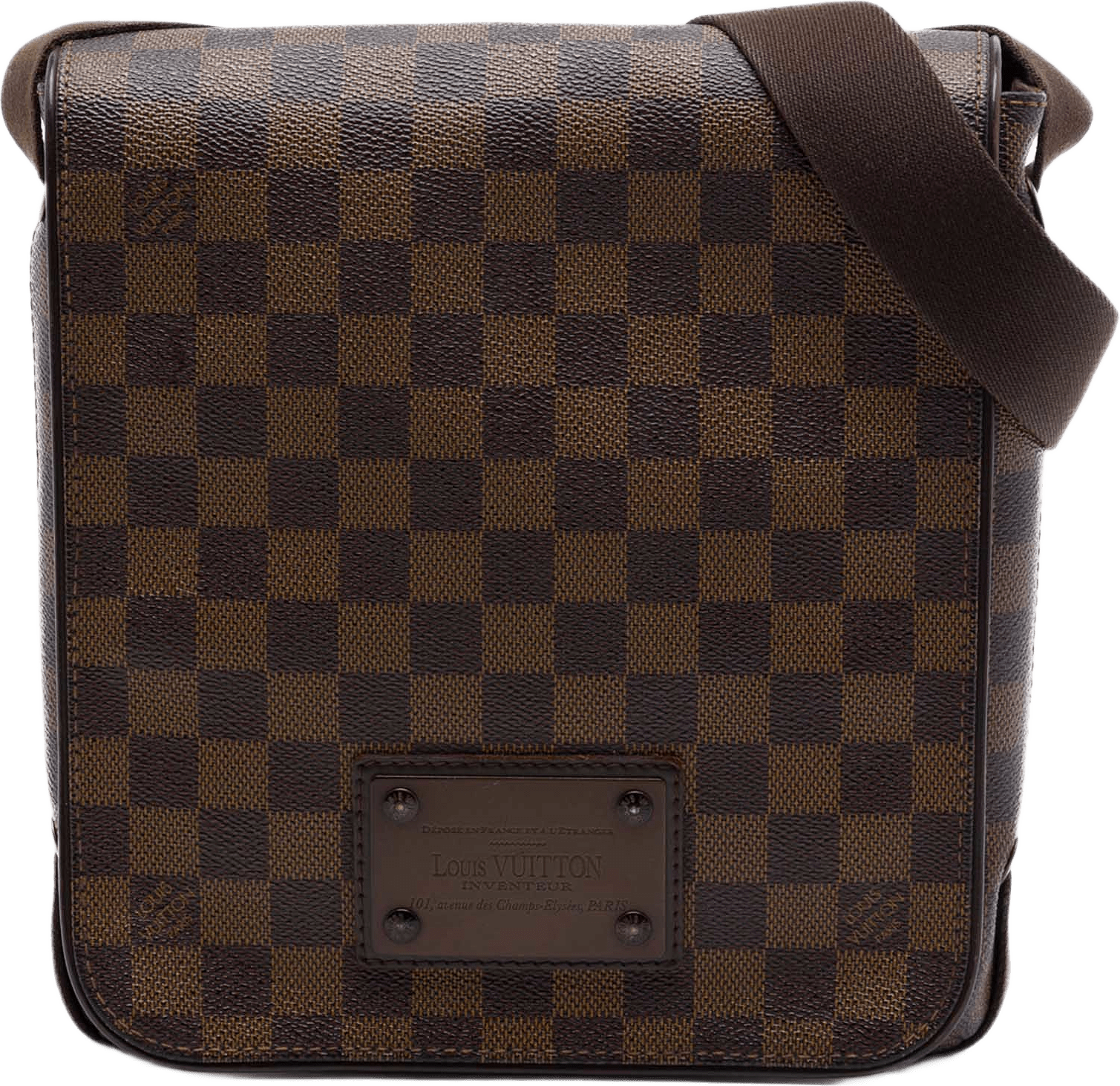 Louis Vuitton Damier Ebene Brooklyn Pm, från Luxclusif, i färgen brown.