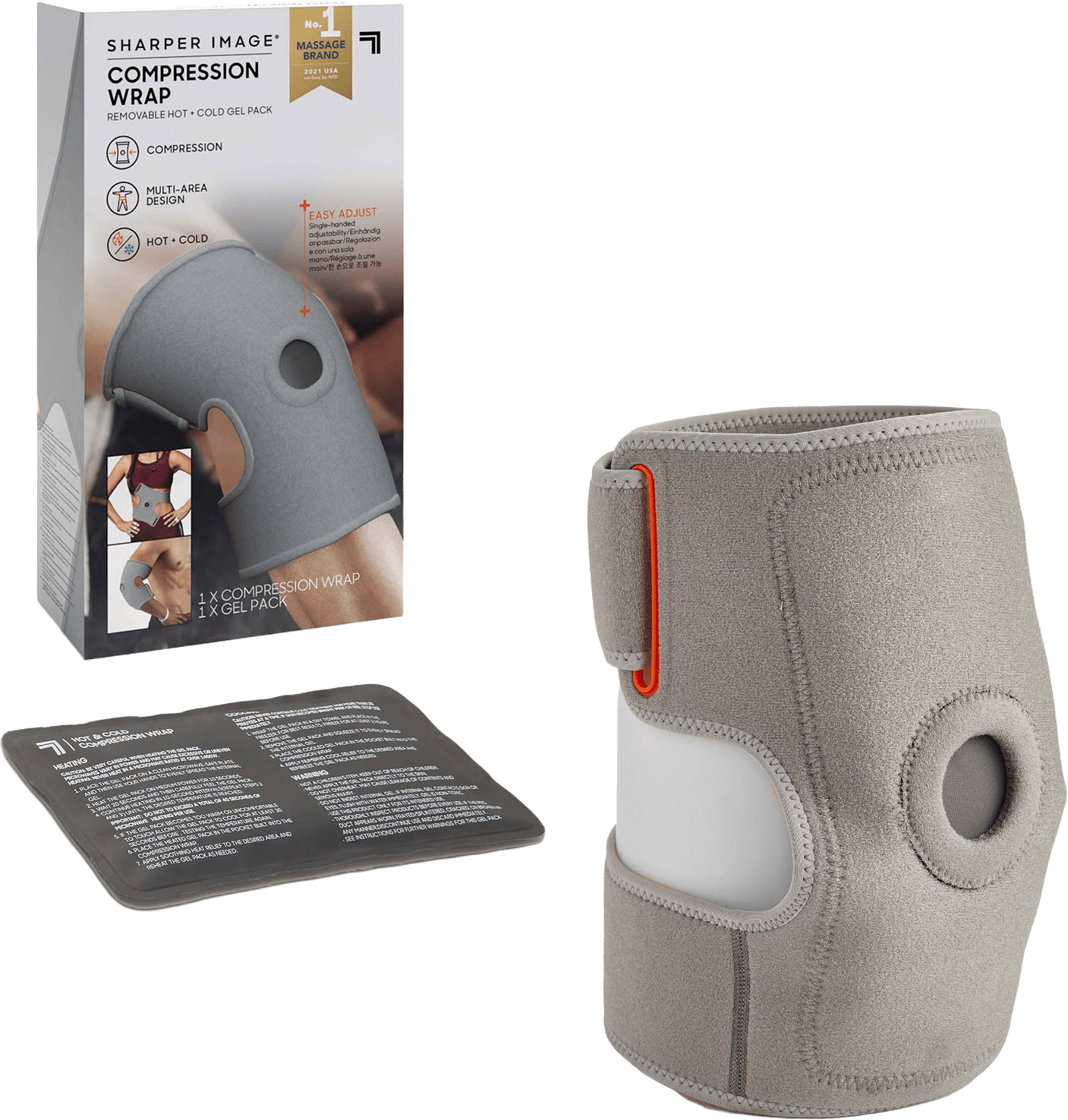 Knäkompression Kall Eller Varm, från Unknown, i färgen beige.