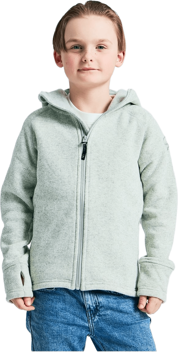 Shaun Hoodie Teens, från ISBJÖRN of Sweden, i färgen lunarbeam.