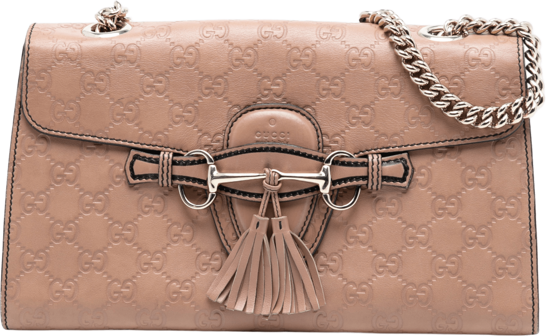 Gucci Medium Guccissima Emily Shoulder Bag, från Luxclusif, i färgen nude.