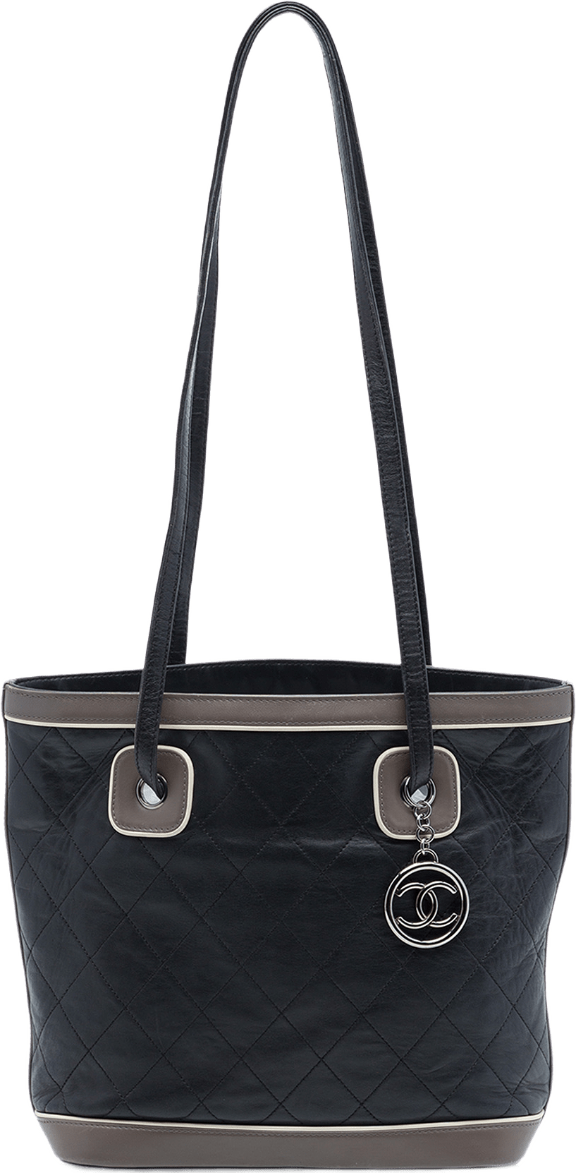Chanel Cc Quilted Lambskin Country Club Tote, från Luxclusif, i färgen black.