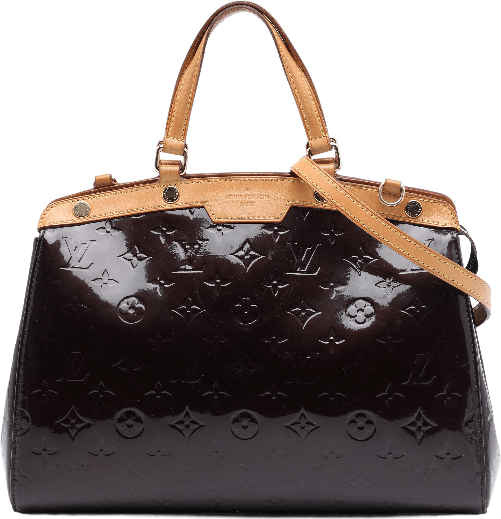 Louis Vuitton Monogram Vernis Brea Mm, från Luxclusif, i färgen purpur.