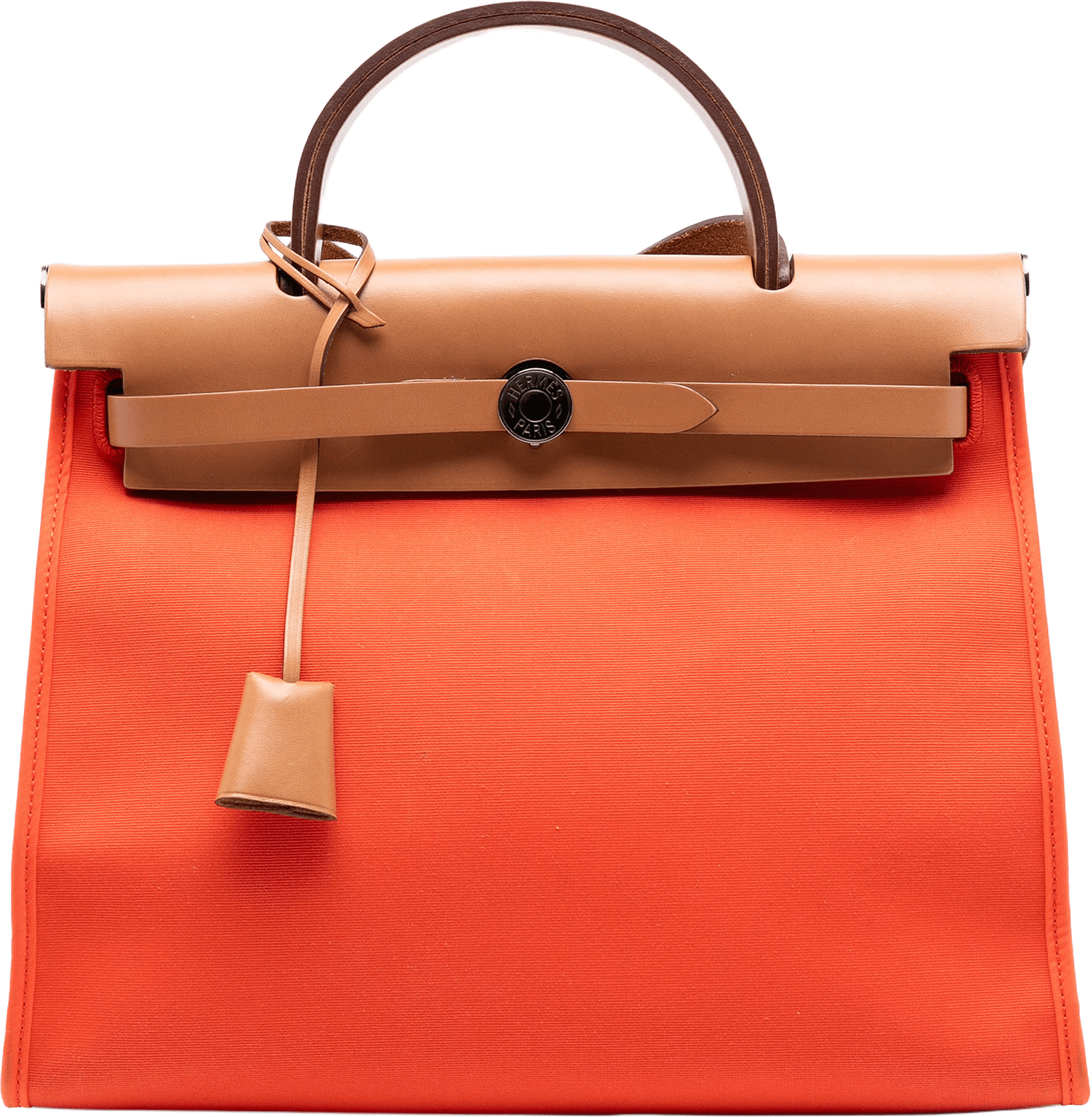 Hermès Toile Herbag Zip 31, från Luxclusif, i färgen dark orange.