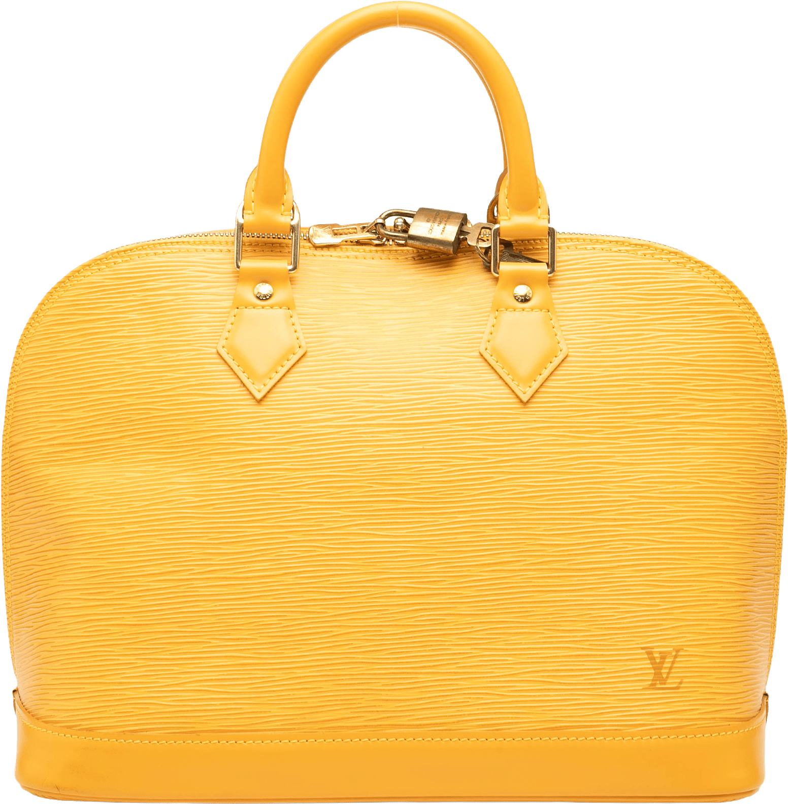 Louis Vuitton Epi Alma Pm, från Luxclusif, i färgen yellow.