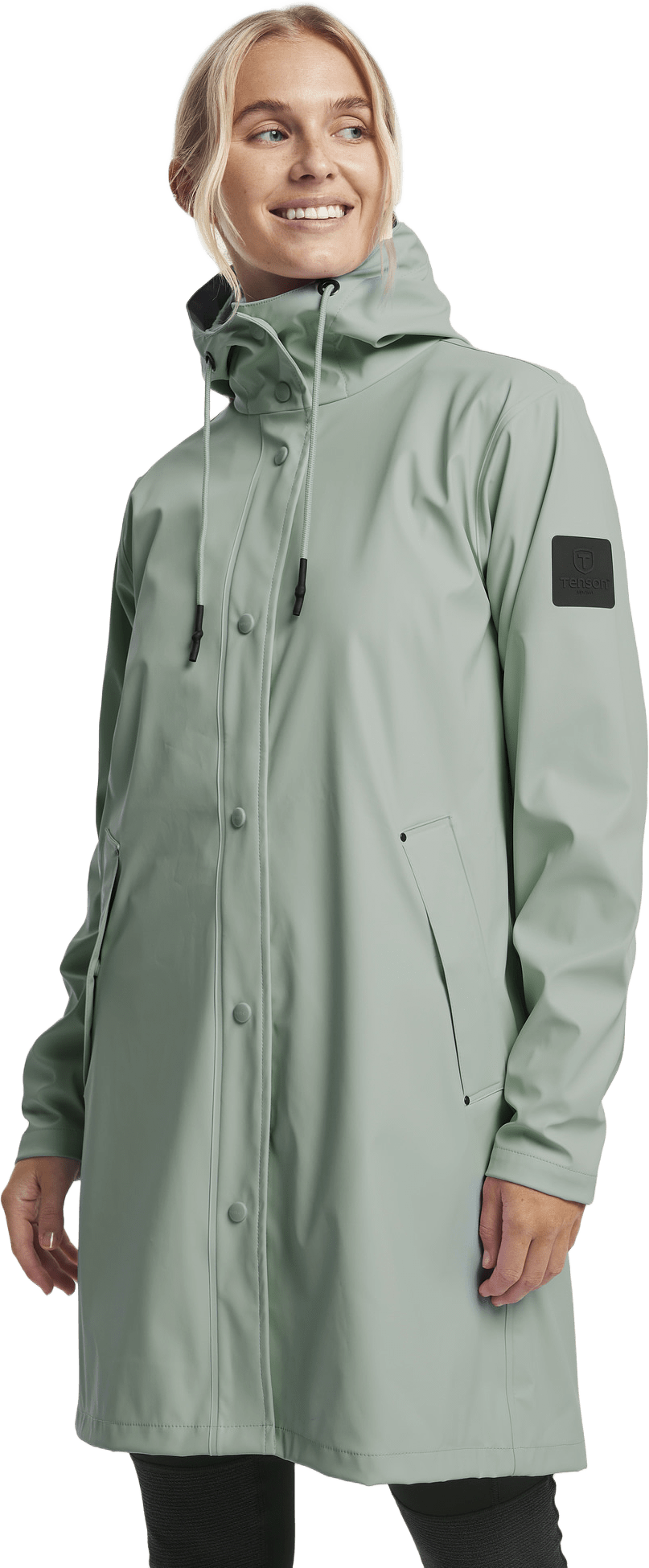 Apelviken Rain Coat Women, från Tenson, i färgen ljusgrön.