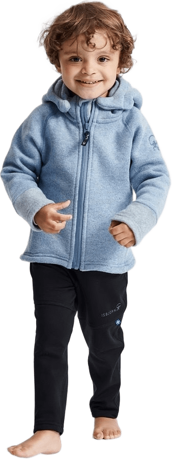 Shaun Hoodie Kids, från ISBJÖRN of Sweden, i färgen pearlblue.