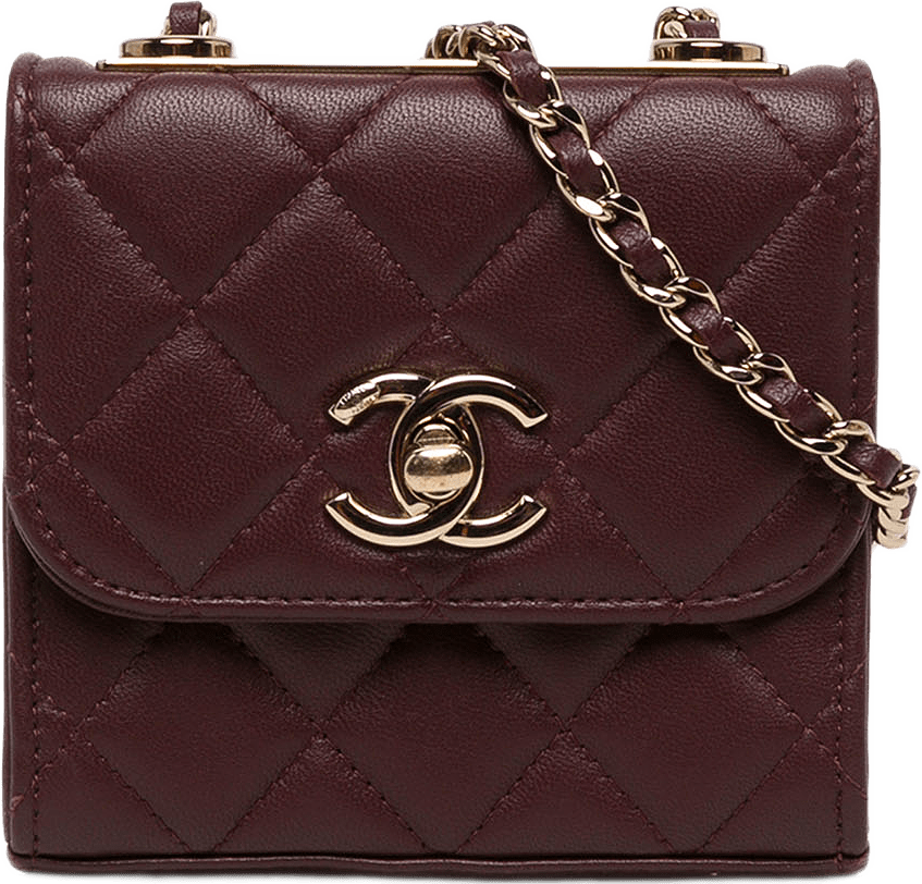 Chanel Mini Quilted Lambskin Trendy Cc Clutch With Chain, från Luxclusif, i färgen röd.