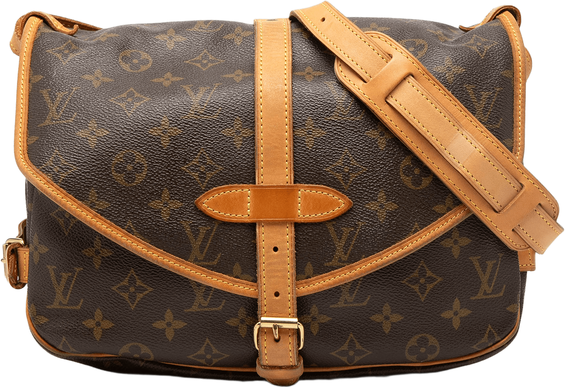 Louis Vuitton Monogram Saumur 30, från Luxclusif, i färgen brown.