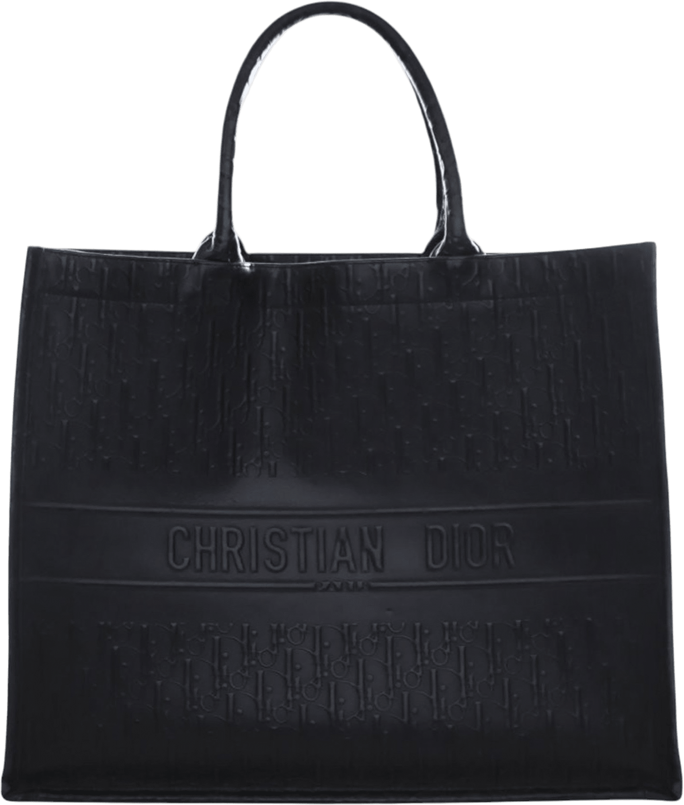 Dior Large Oblique Embossed Book Tote, från Luxclusif, i färgen black.