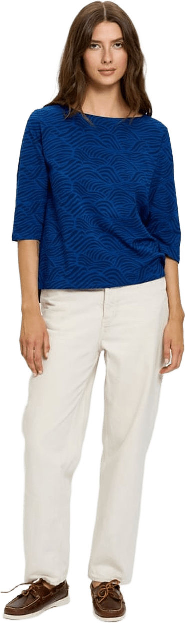 Mela Top Windy Wave Navy, från emmamalena, i färgen marinblå.