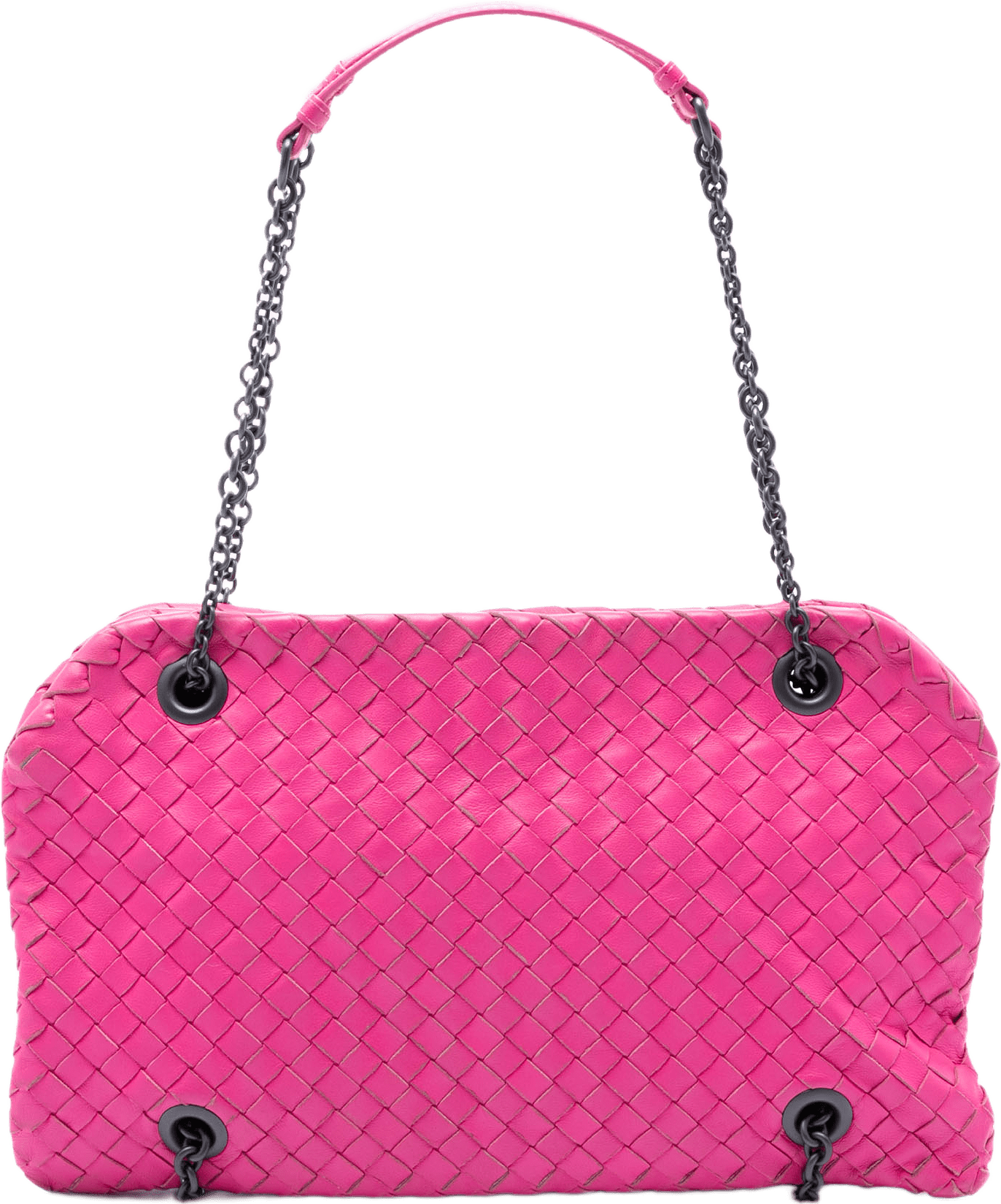 Bottega Veneta Nappa Intrecciato Duo Shoulder Bag, från Luxclusif, i färgen rosa.