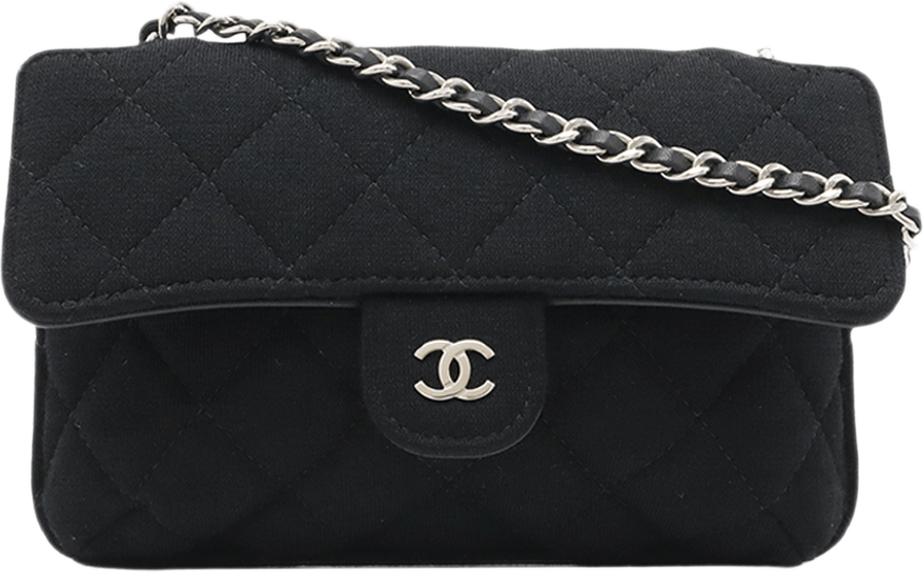 Chanel Canvas Graffiti Foldable Shopping Tote In Jersey Flap, från Luxclusif, i färgen svart.