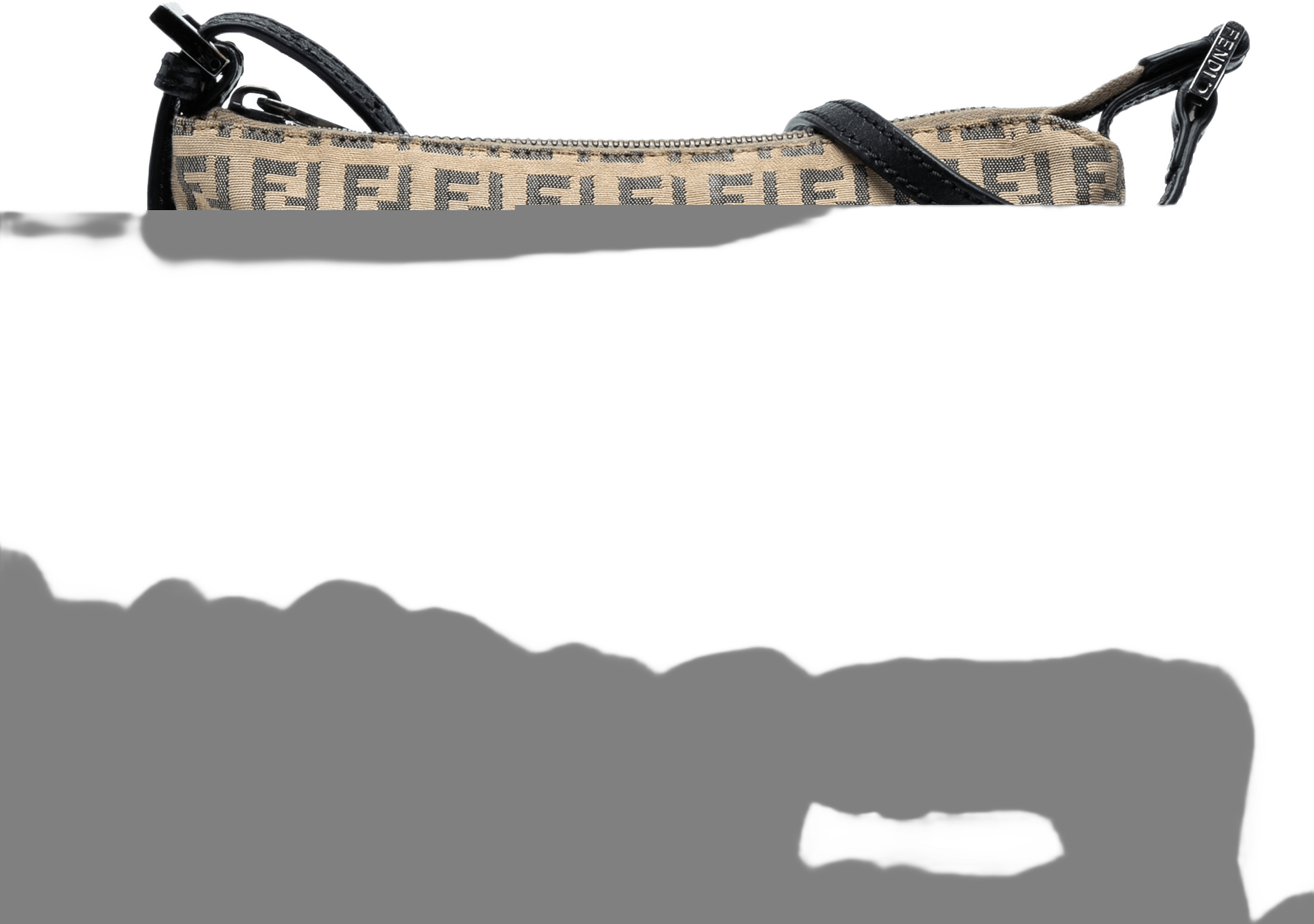 Fendi Zucchino Canvas Crossbody, från Luxclusif, i färgen beige.