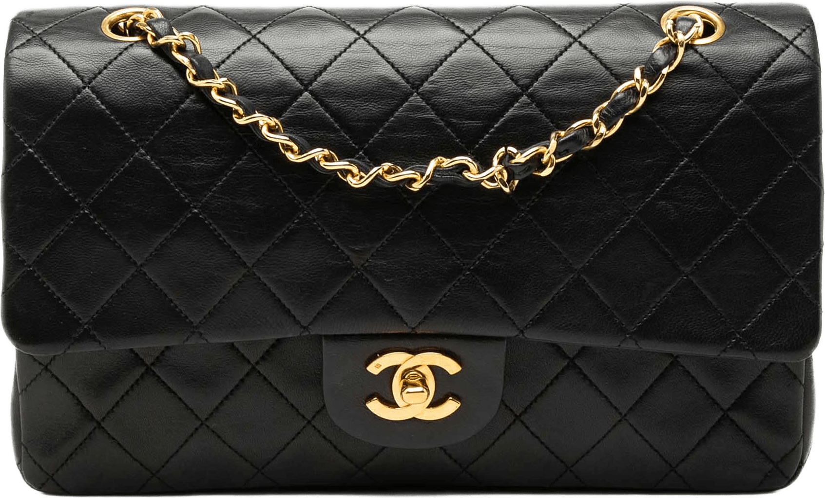 Chanel Medium Classic Lambskin Double Flap, från Luxclusif, i färgen svart.