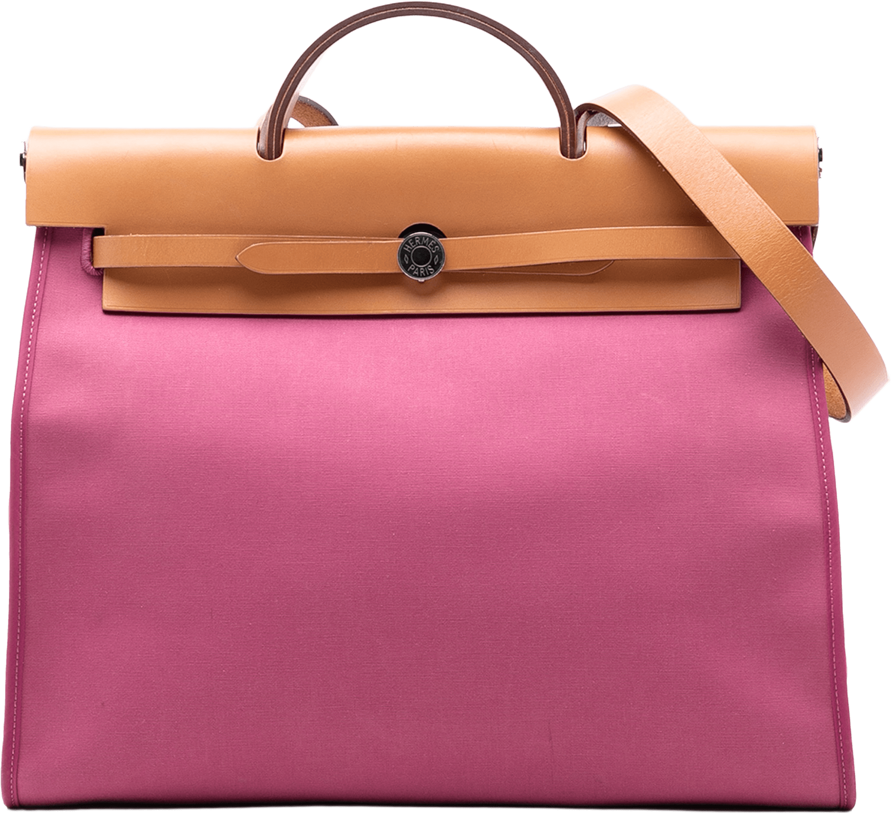 Hermès Toile Herbag Zip 31, från Luxclusif, i färgen pink.