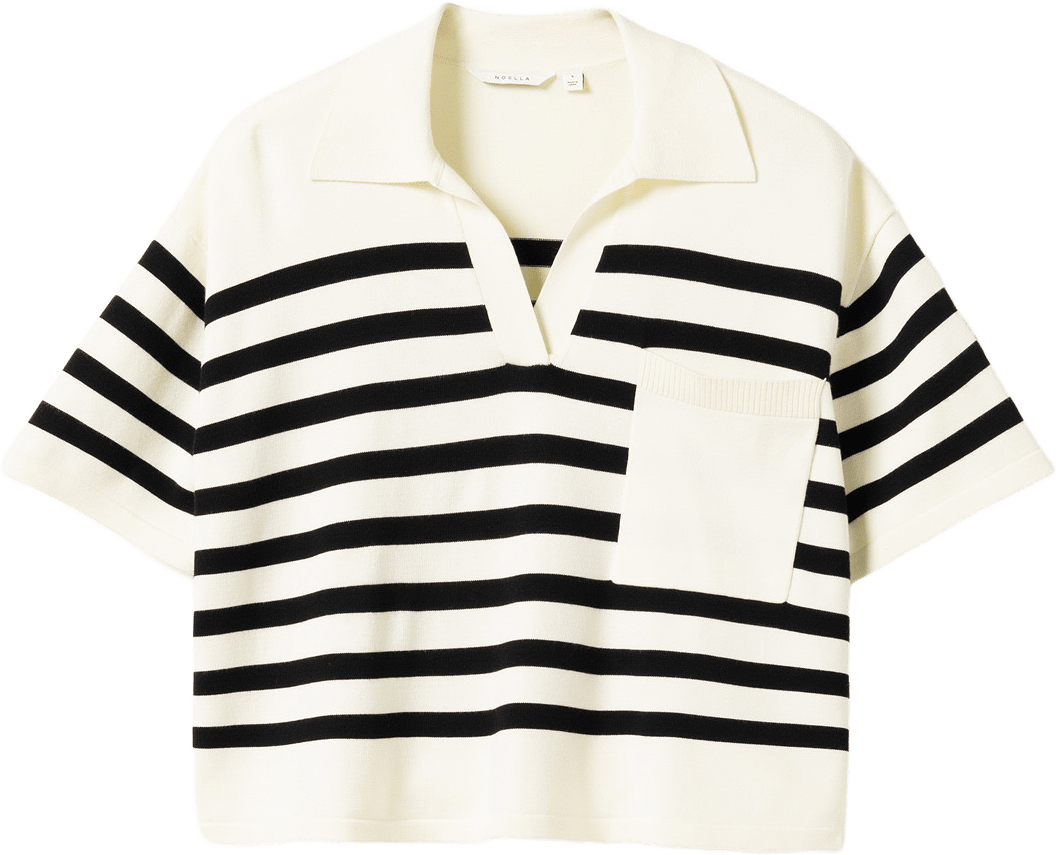 N-maryann Knit - Darryll Black Stripe, från Noella, i färgen darryll black stripe.