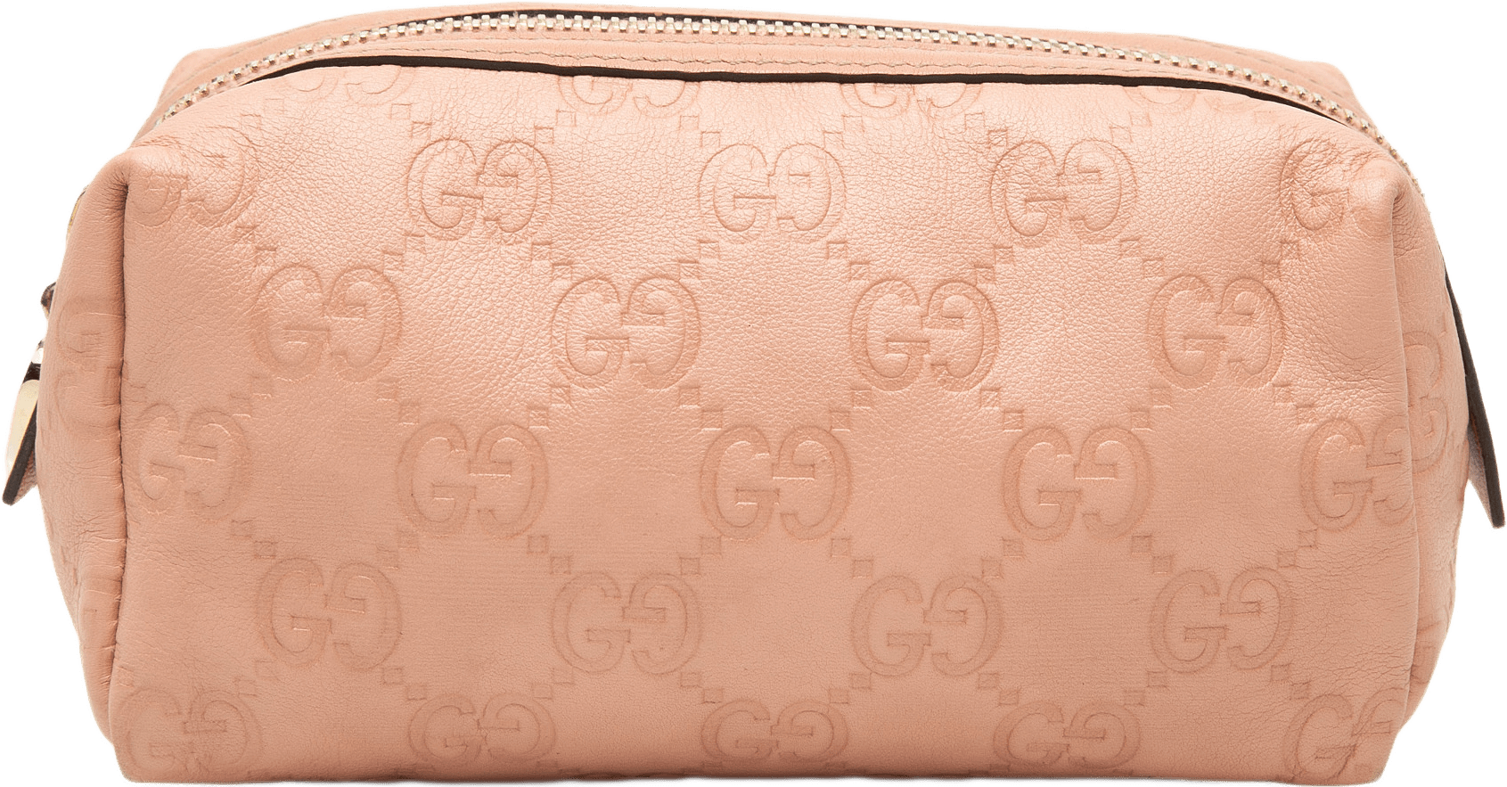 Gucci Guccissima Cosmetic Pouch, från Luxclusif, i färgen rosa.