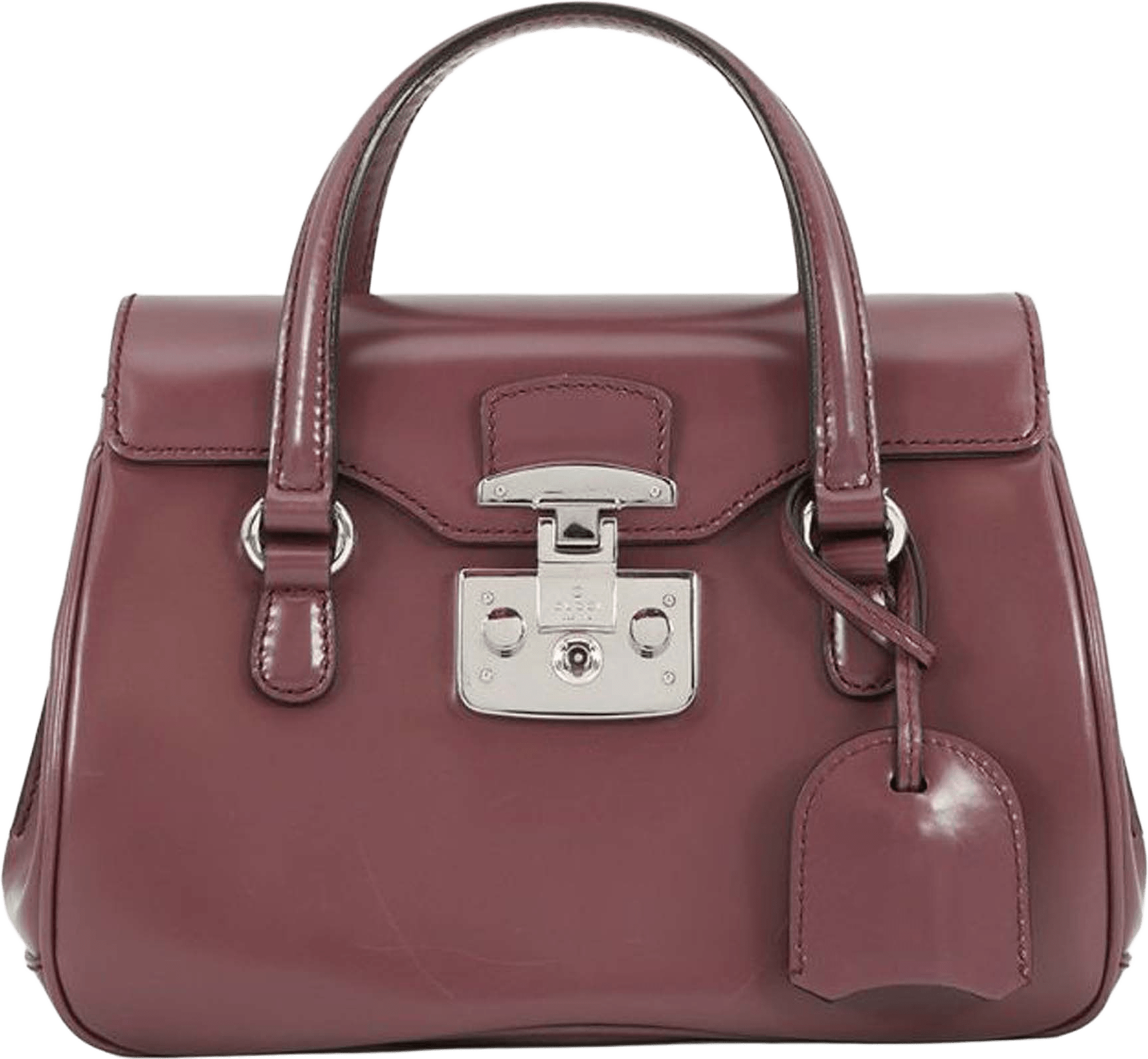 Gucci Smooth Calfskin Lady Lock Handbag, från Luxclusif, i färgen purple.