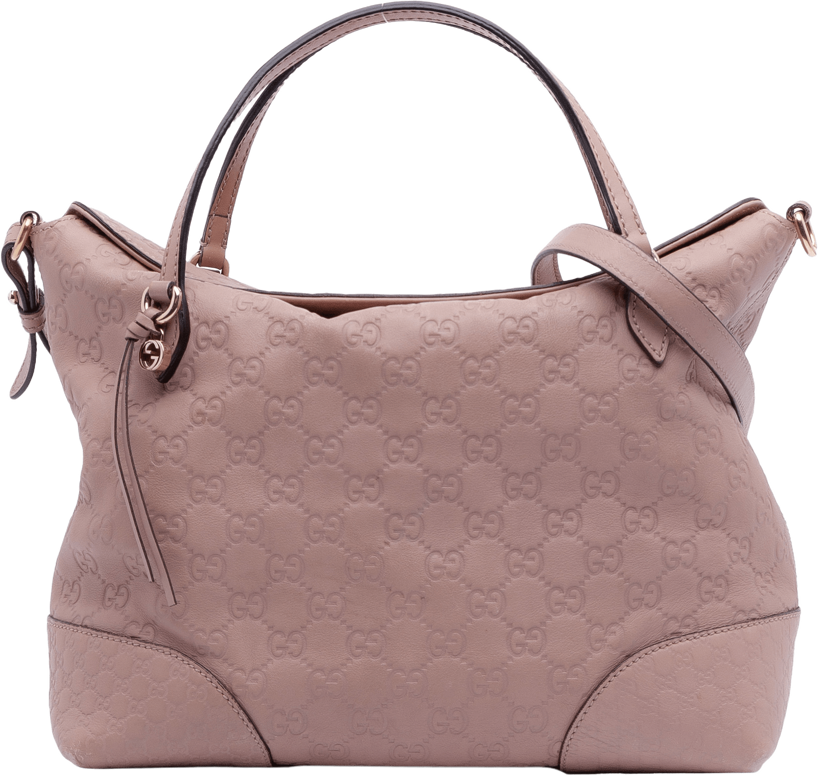 Gucci Medium Guccissima Bree Fold Over Tote, från Luxclusif, i färgen light pink.