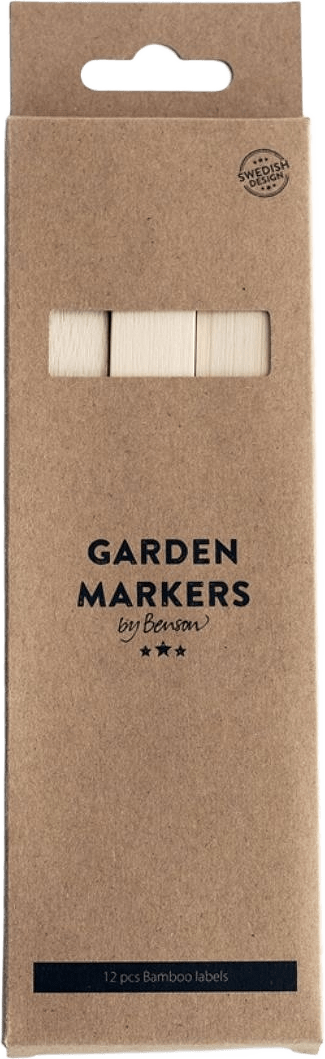 Trädgårdsmarkörer, från by Benson, i färgen natur.