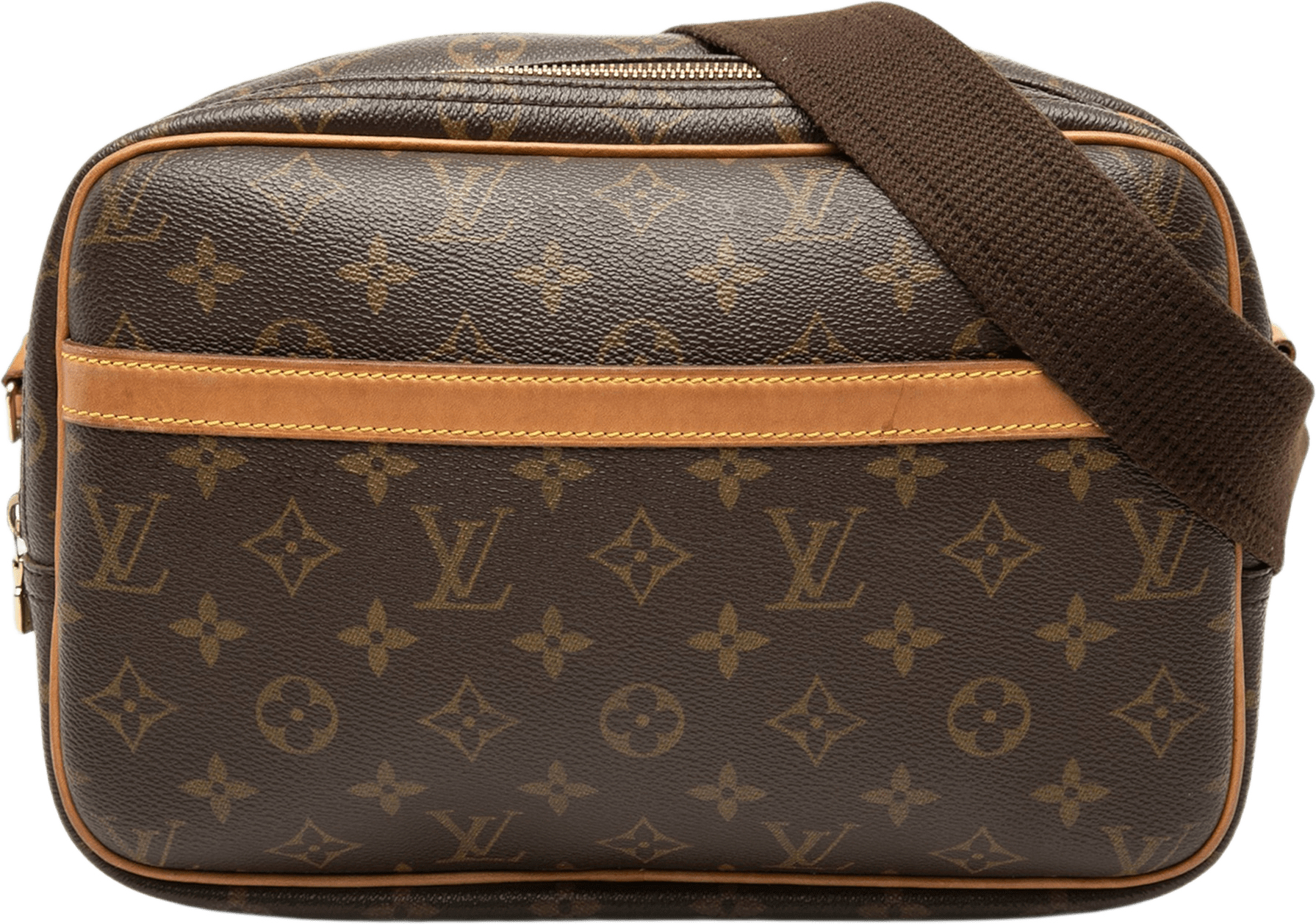 Louis Vuitton Monogram Reporter Pm, från Luxclusif, i färgen brun.