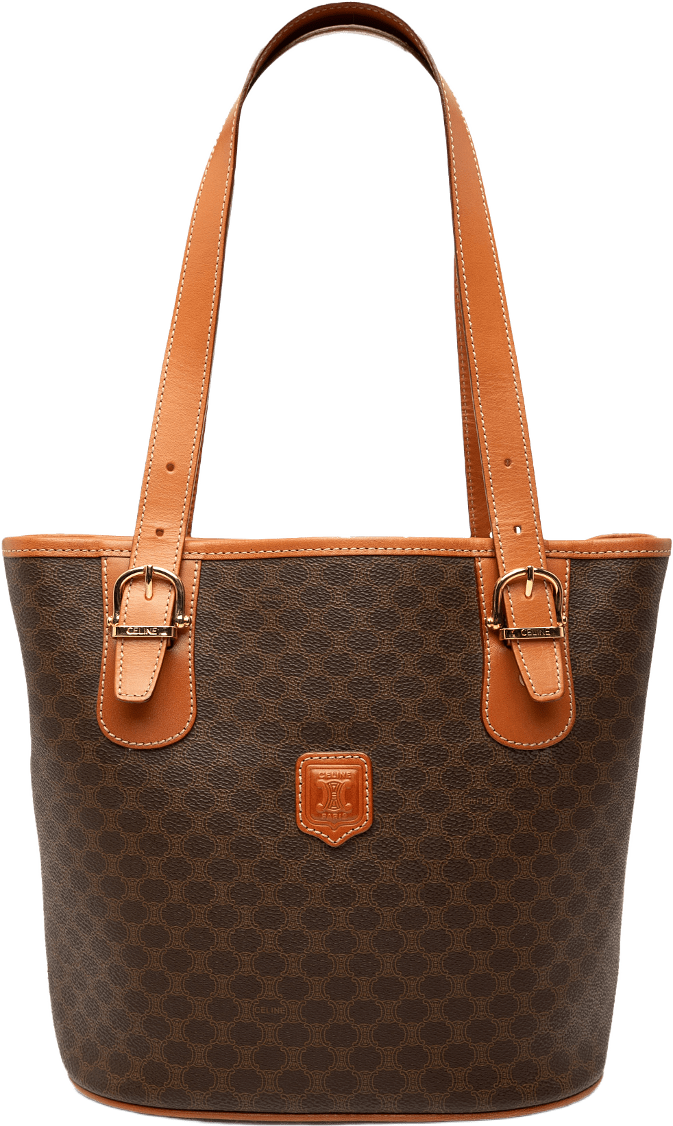 Celine Macadam Coated Canvas Tote, från Luxclusif, i färgen brown.