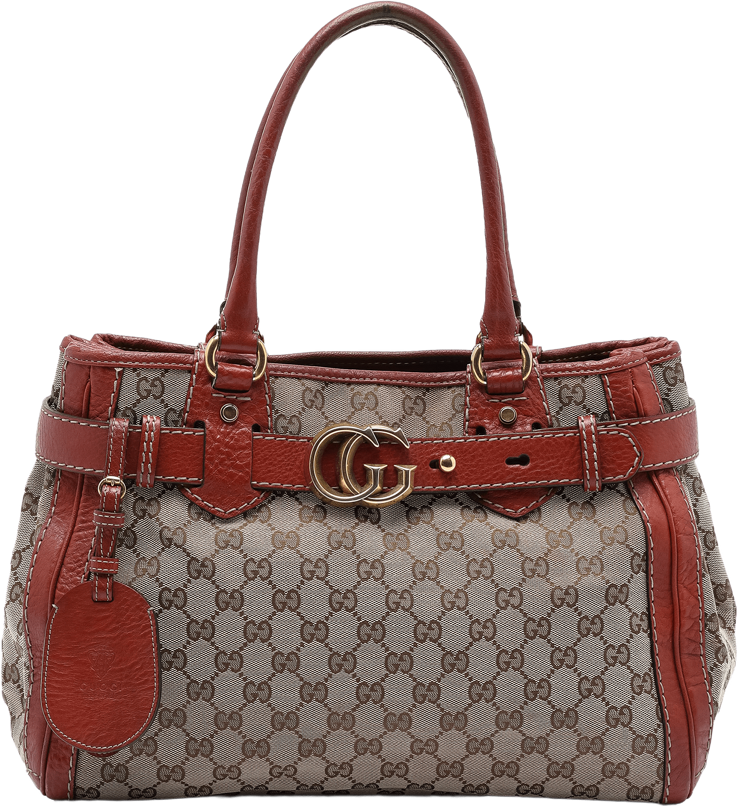 Gucci Gg Canvas Running Tote, från Luxclusif, i färgen beige.