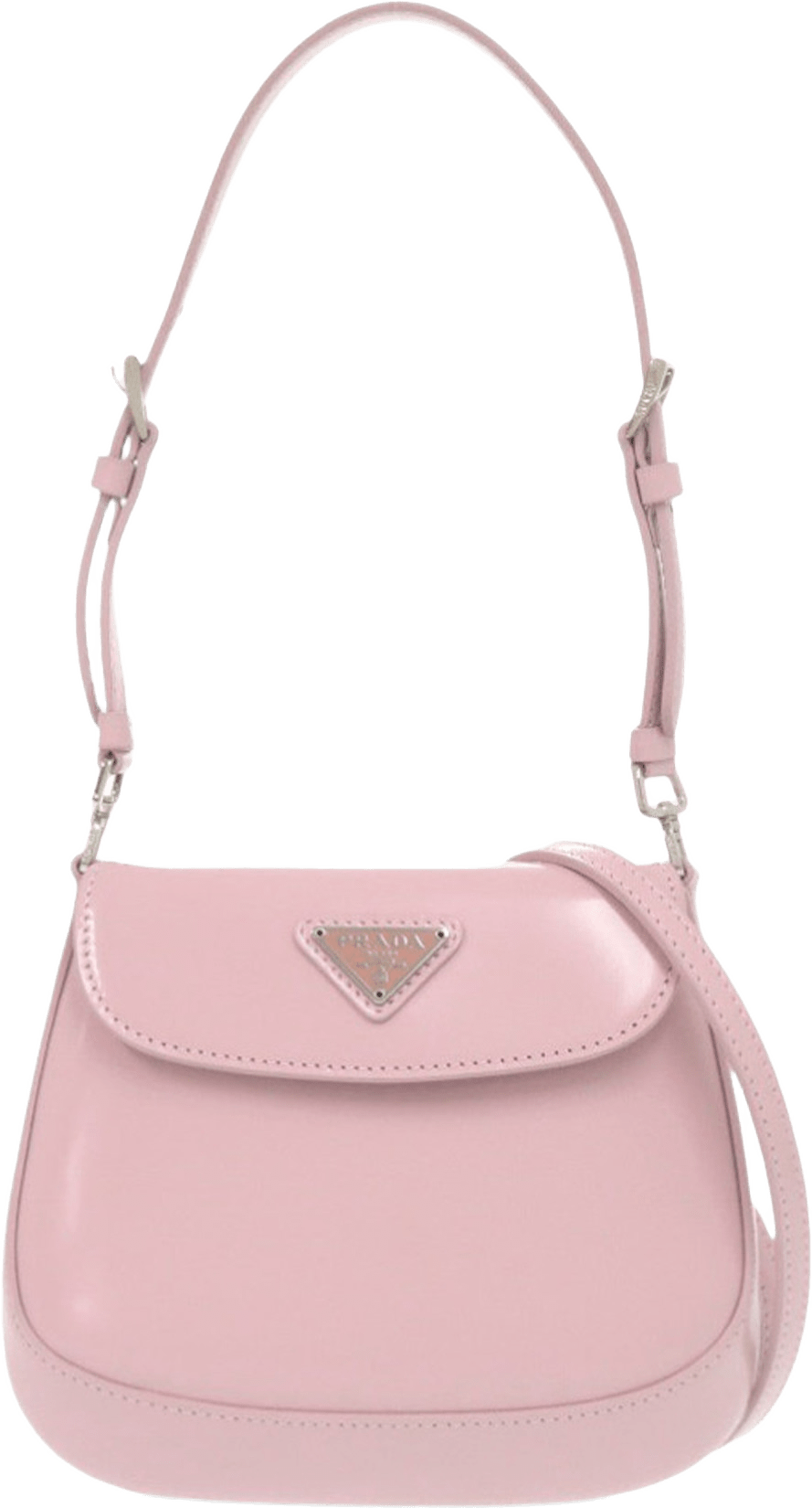 Prada Mini Brushed Leather Cleo Bag, från Luxclusif, i färgen pink.