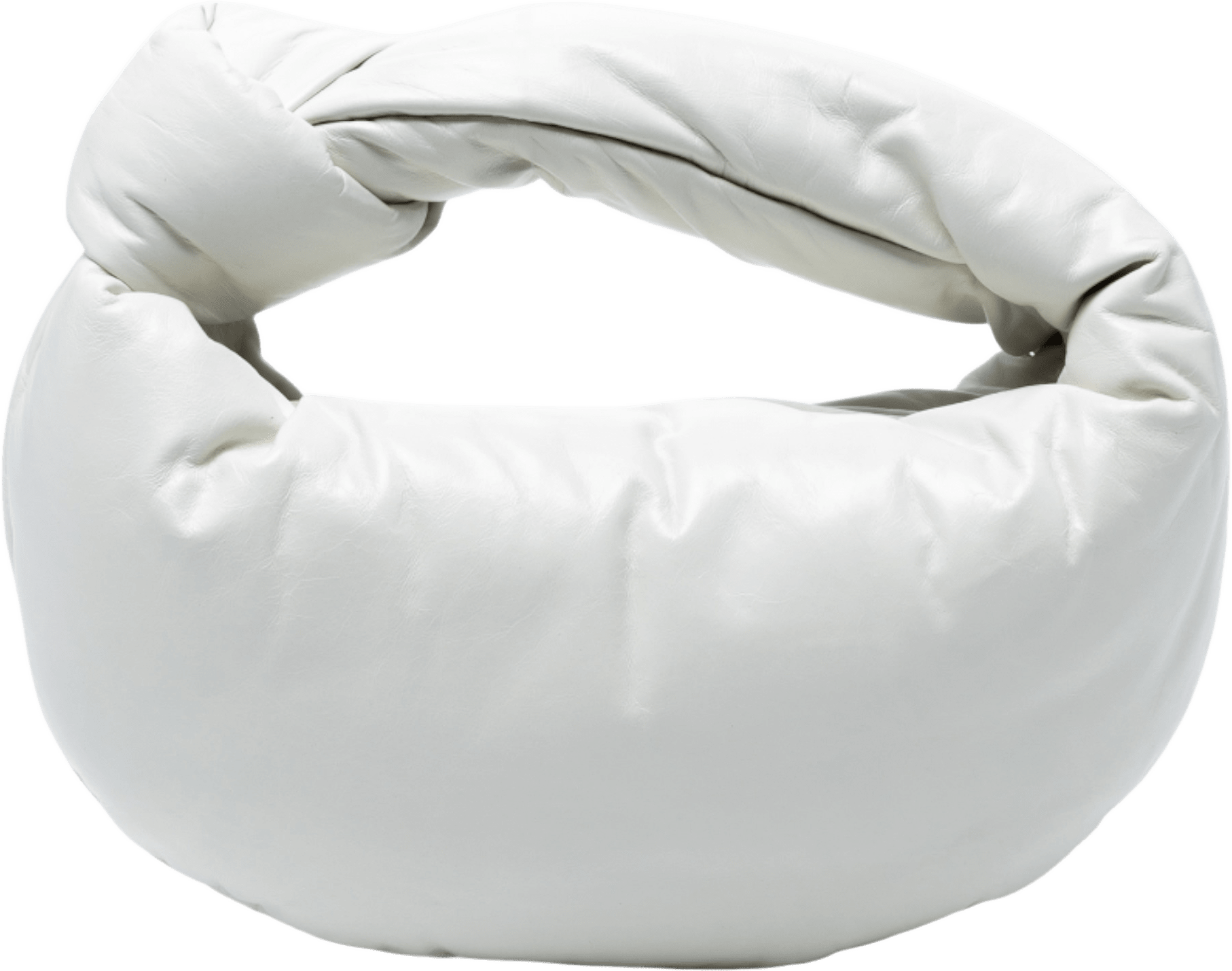 Bottega Veneta Mini Nappa Puffy Jodie, från Luxclusif, i färgen pearl.