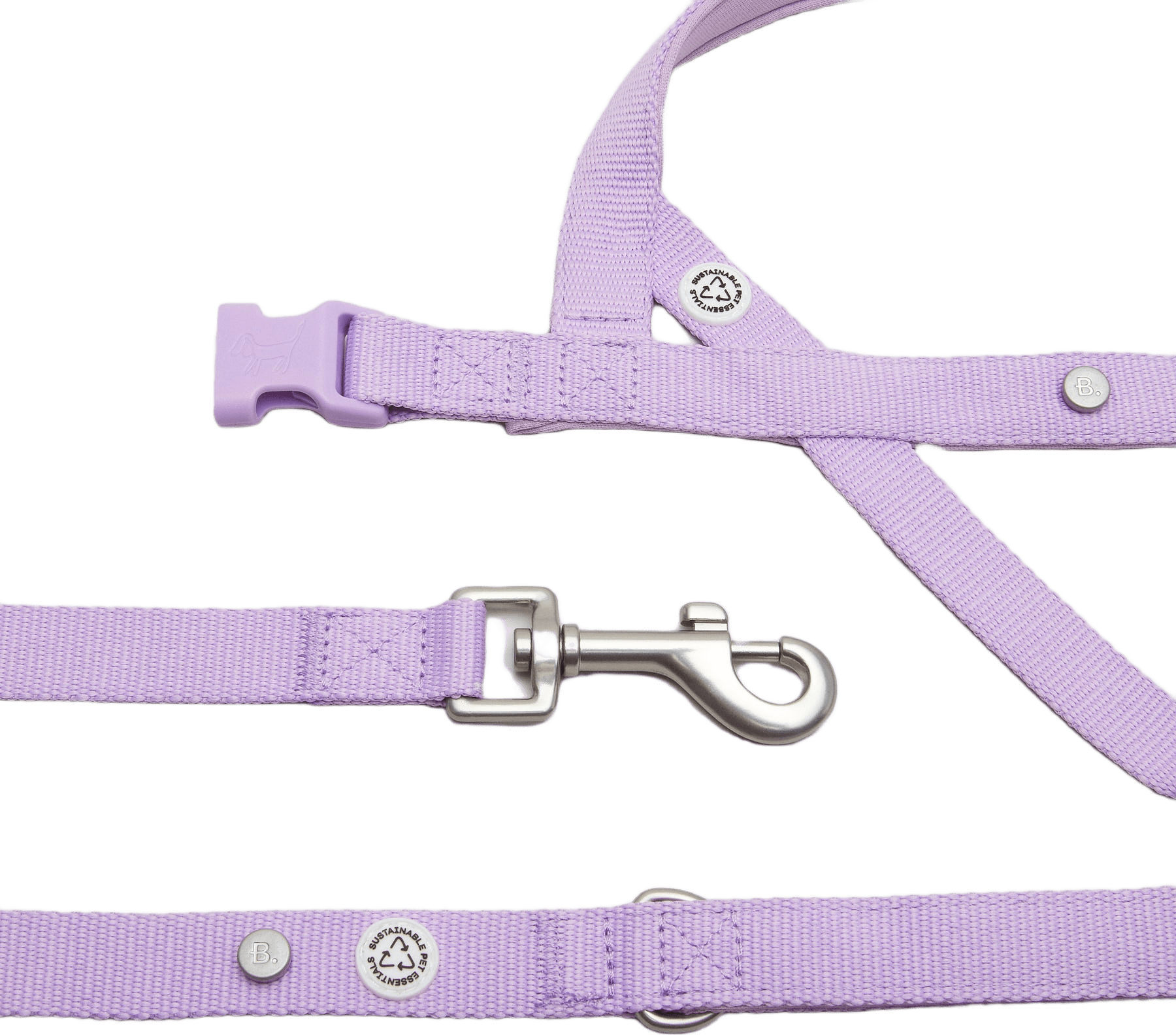 Lilac Dog Harness Walk Kit - M